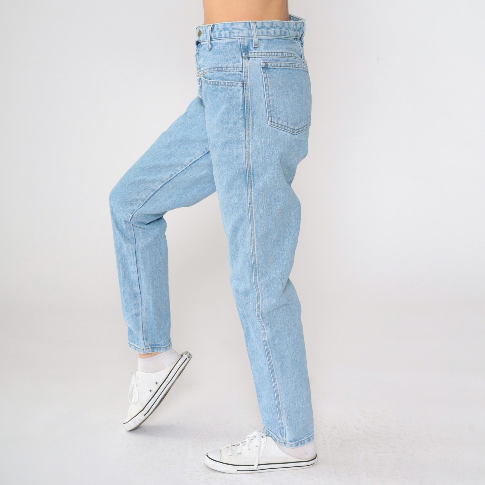90s Marithé François Girbaud Light Wash High-Rise Tapered Jeans Small S