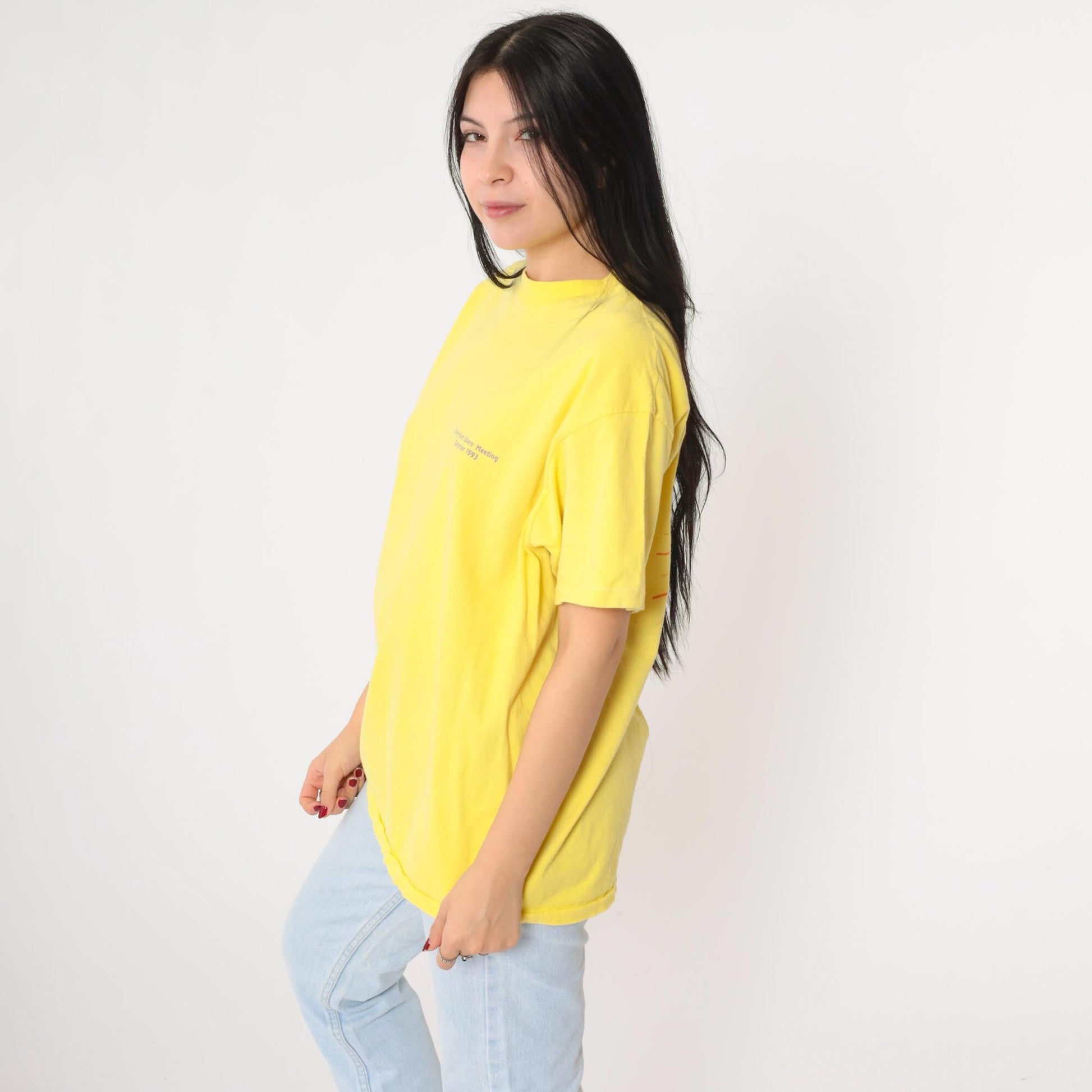 1993 Ektachem Users Meeting T-Shirt Yellow Sun Graphic Medium