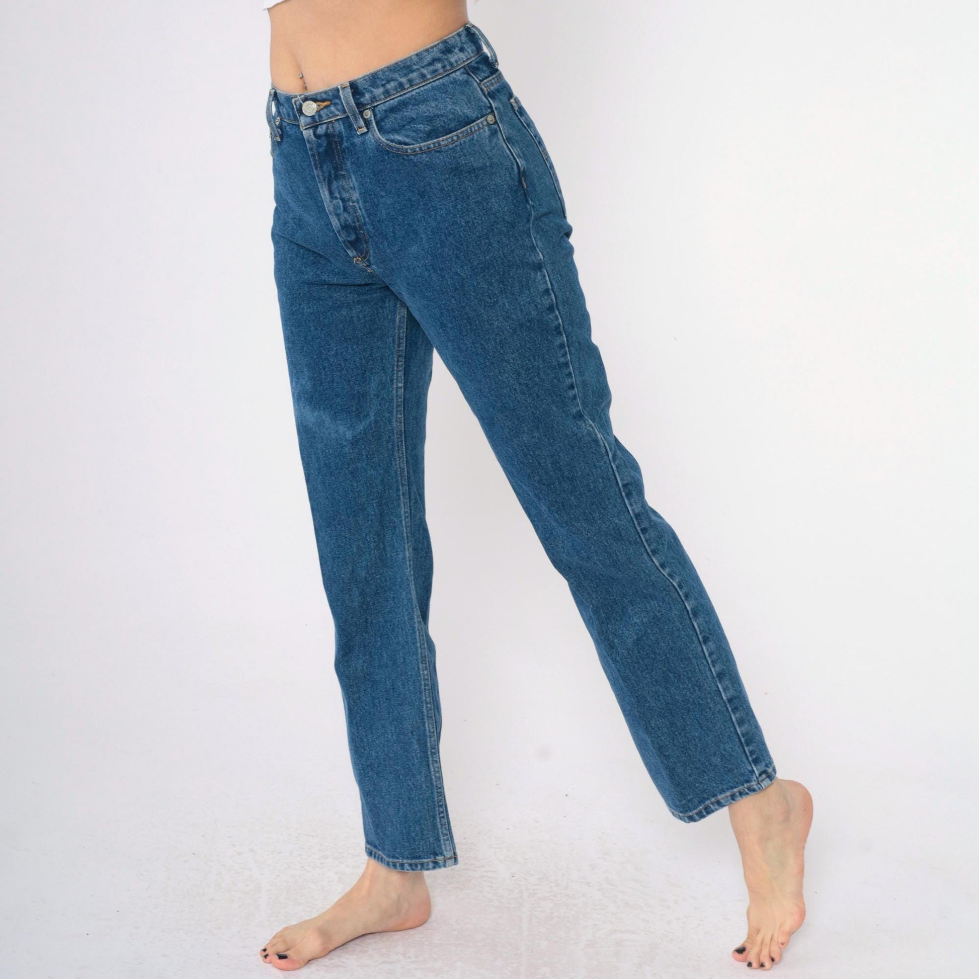 Y2K Ralph Lauren Polo Straight Leg Jeans Medium Wash Denim Small