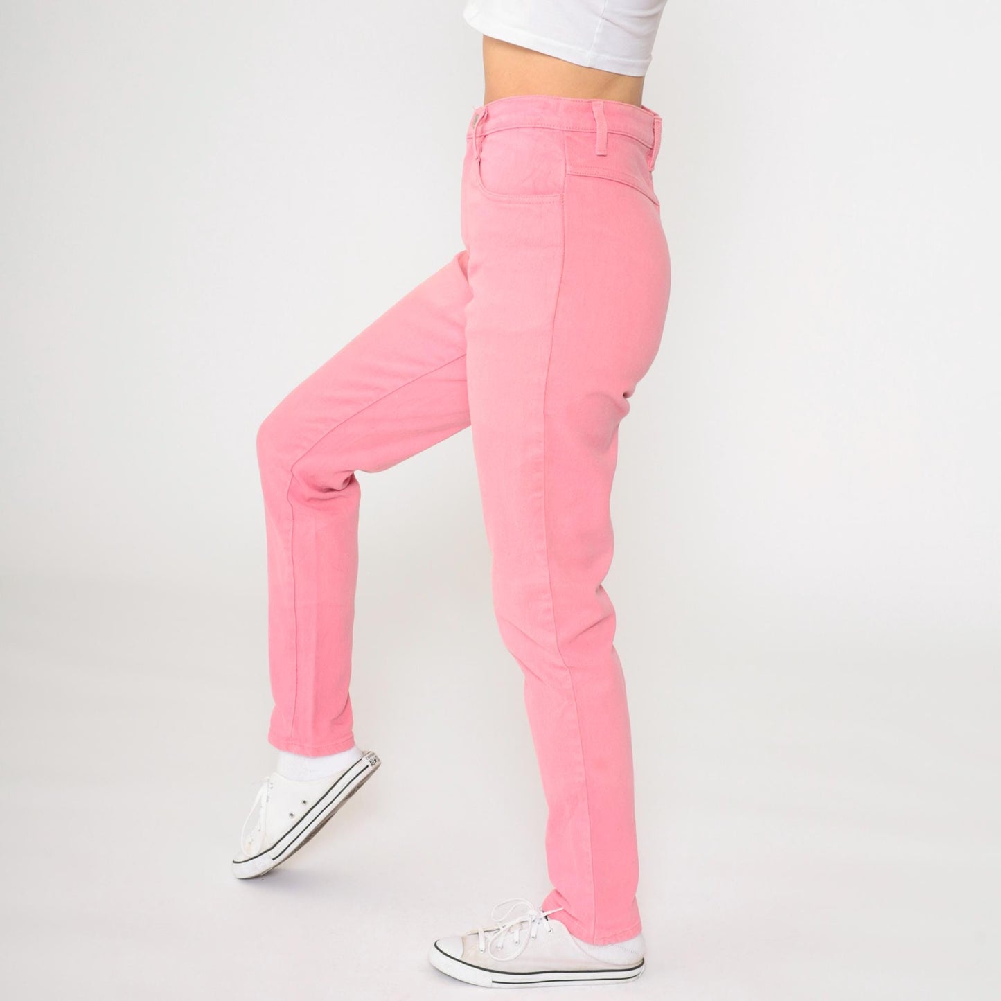 90s Jordache Pink High-Waist Straight Jeans Size 4