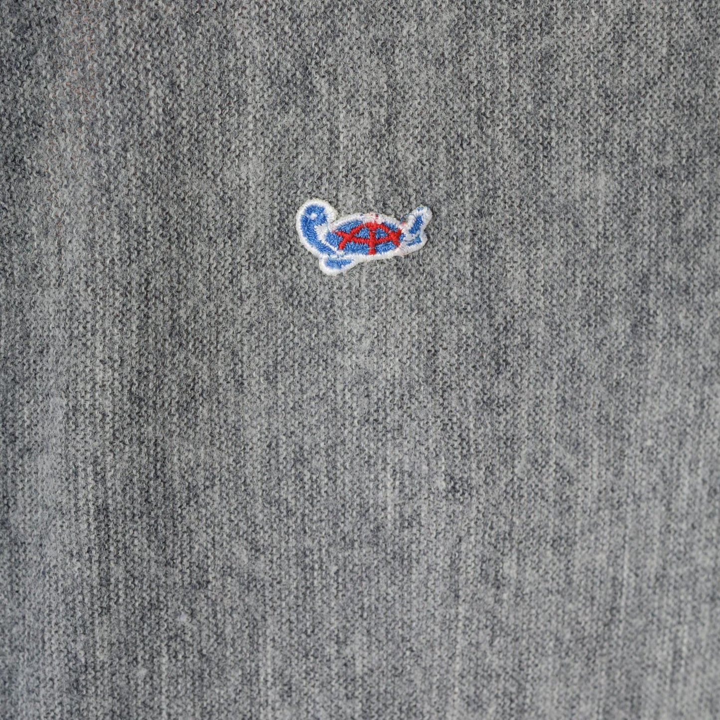 80s The Turtle Sweater Grey Cardigan V-Neck Button-Up Large