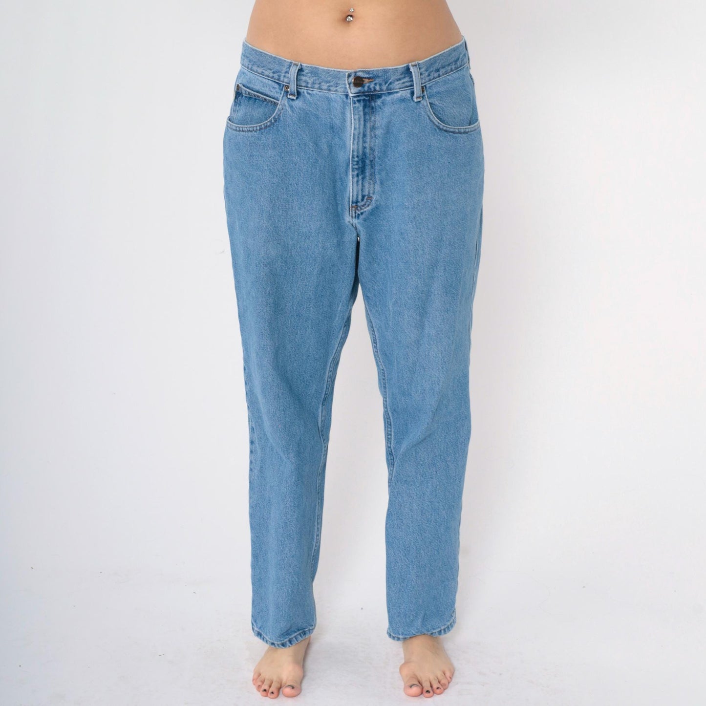 Y2K L.L. Bean Classic Fit Straight Leg High Rise Jeans Blue 37x29