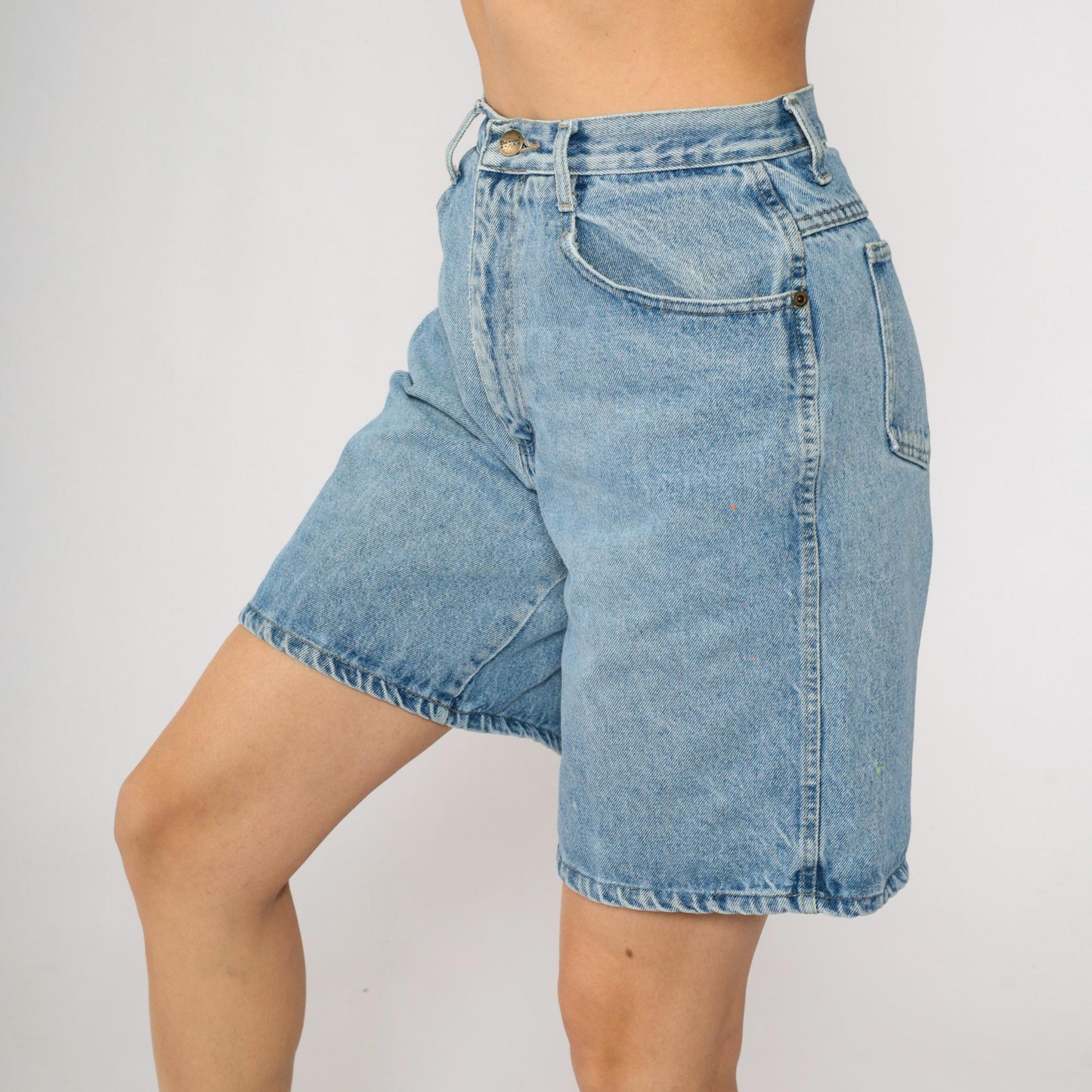 90s Backroad High-Waisted Denim Shorts Blue Small S