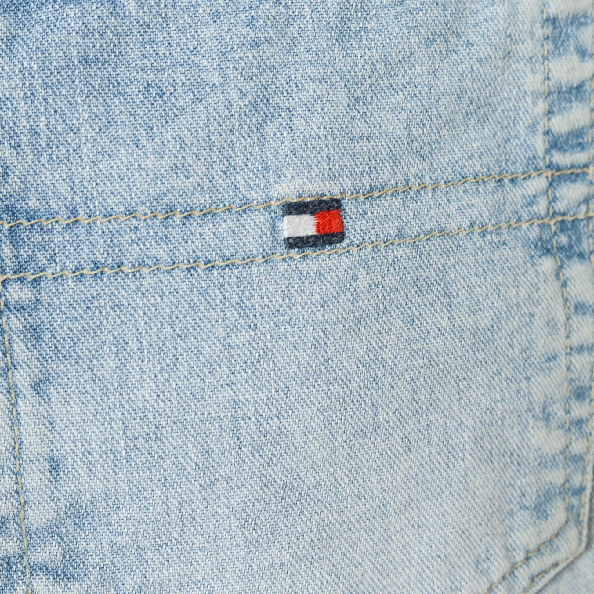 Y2K Tommy Hilfiger Blue Denim Cutoff Shorts Mid Rise Medium 10