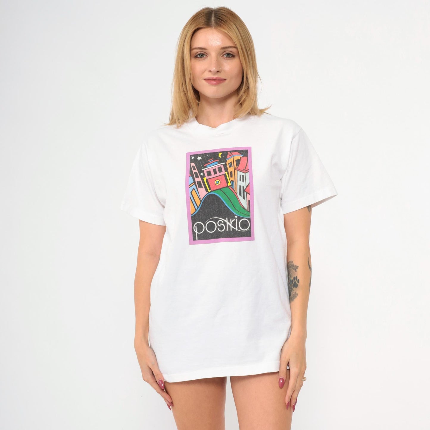 90s Postrio Restaurant San Francisco Graphic T-Shirt Cotton Medium
