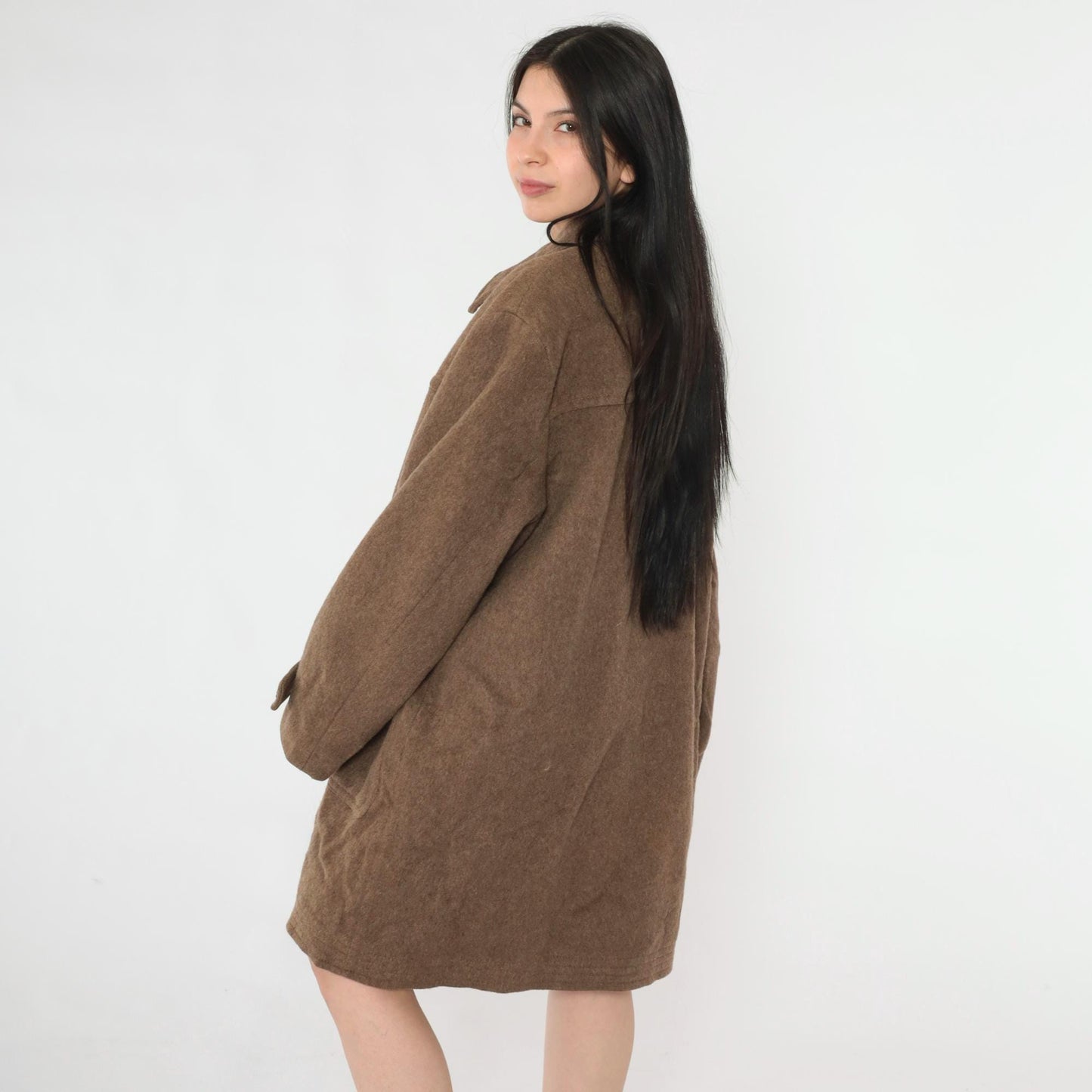70s Loden King Alpine Wool Duffle Coat Brown Toggle Button Overcoat XL