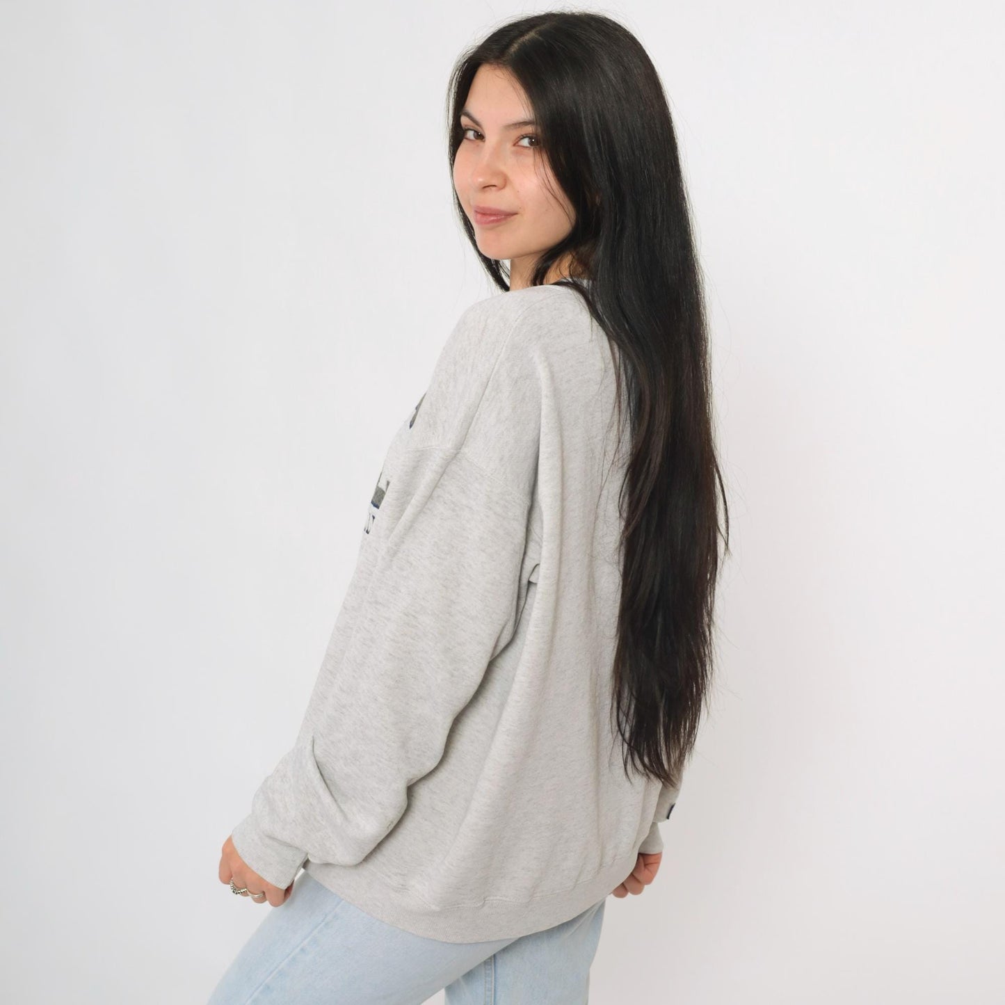 90s William Paterson College Jansport Sweatshirt Heather Grey Crewneck Large