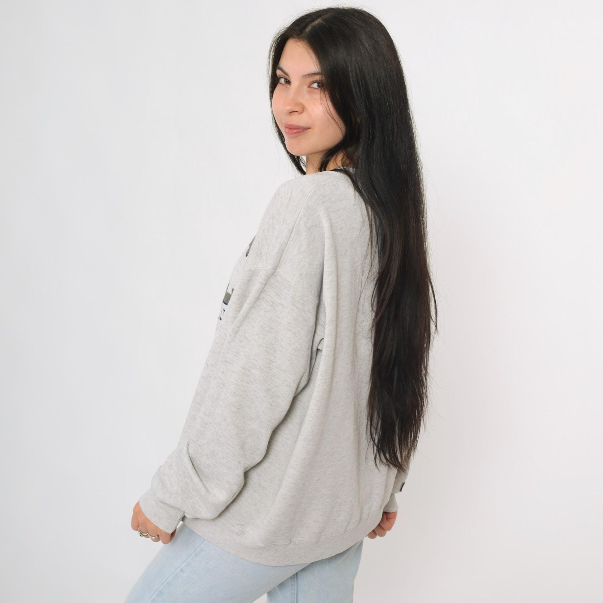 90s William Paterson College Jansport Sweatshirt Heather Grey Crewneck Large