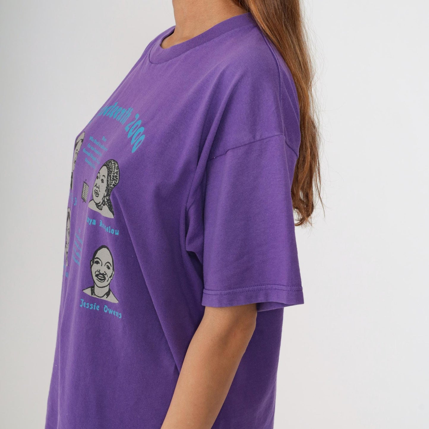 90s Juneteenth 2000 Graphic T-Shirt Purple Maya Angelou Historical Tee Large L