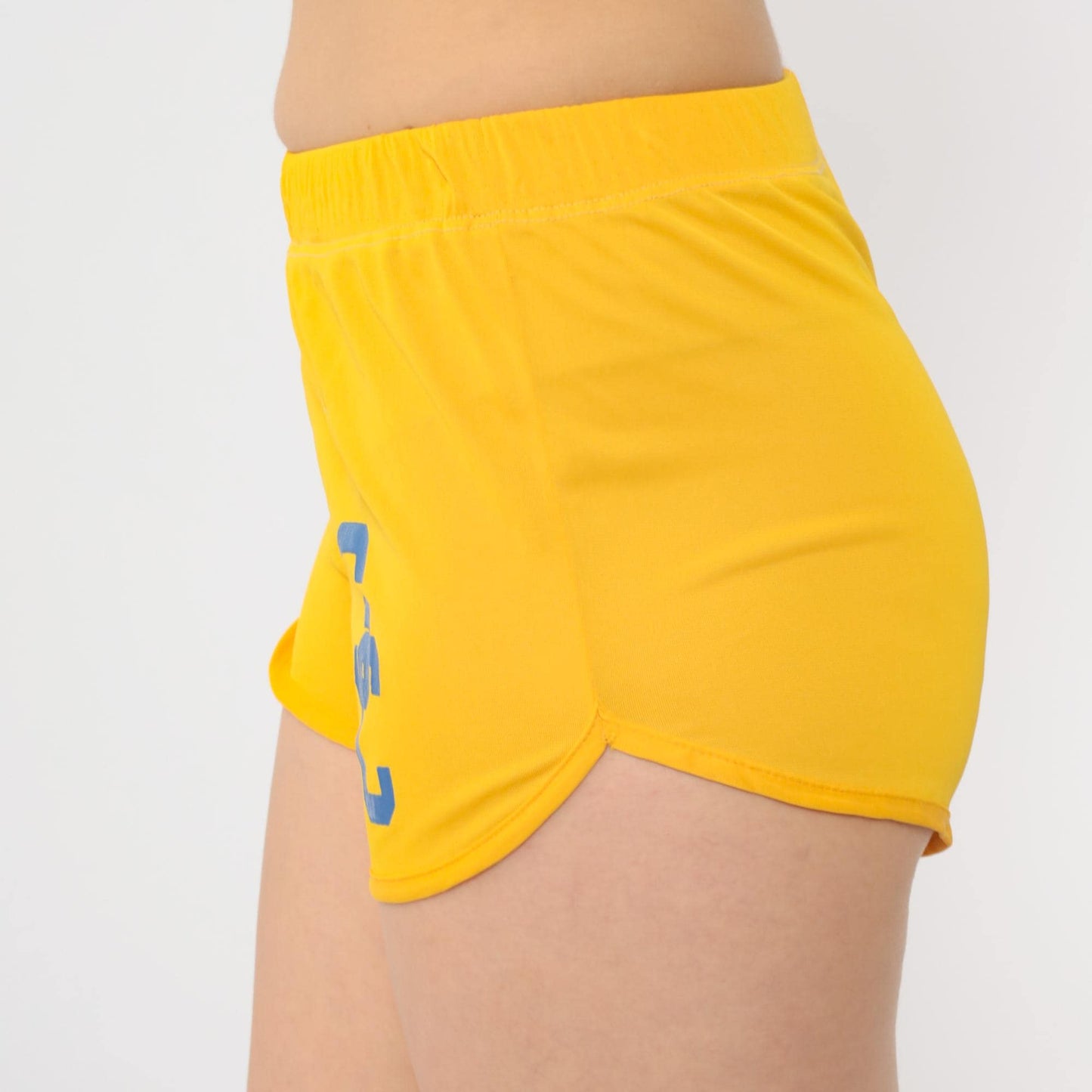 80s Champion Yellow Gym Shorts SC Nylon Running Shorts Extra Small
