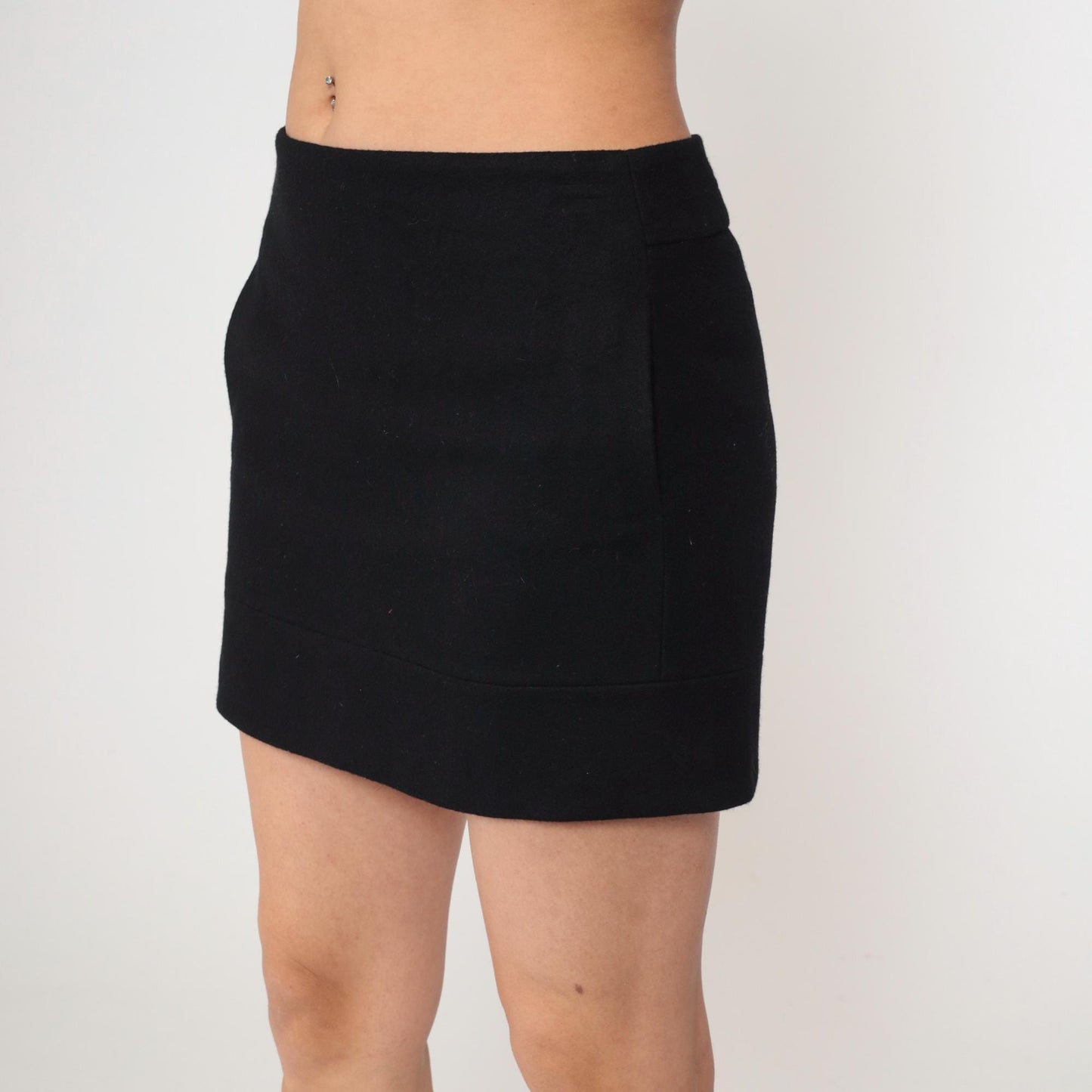 J.Crew Black Wool Blend Knit Pencil Miniskirt Mid Rise Small 6