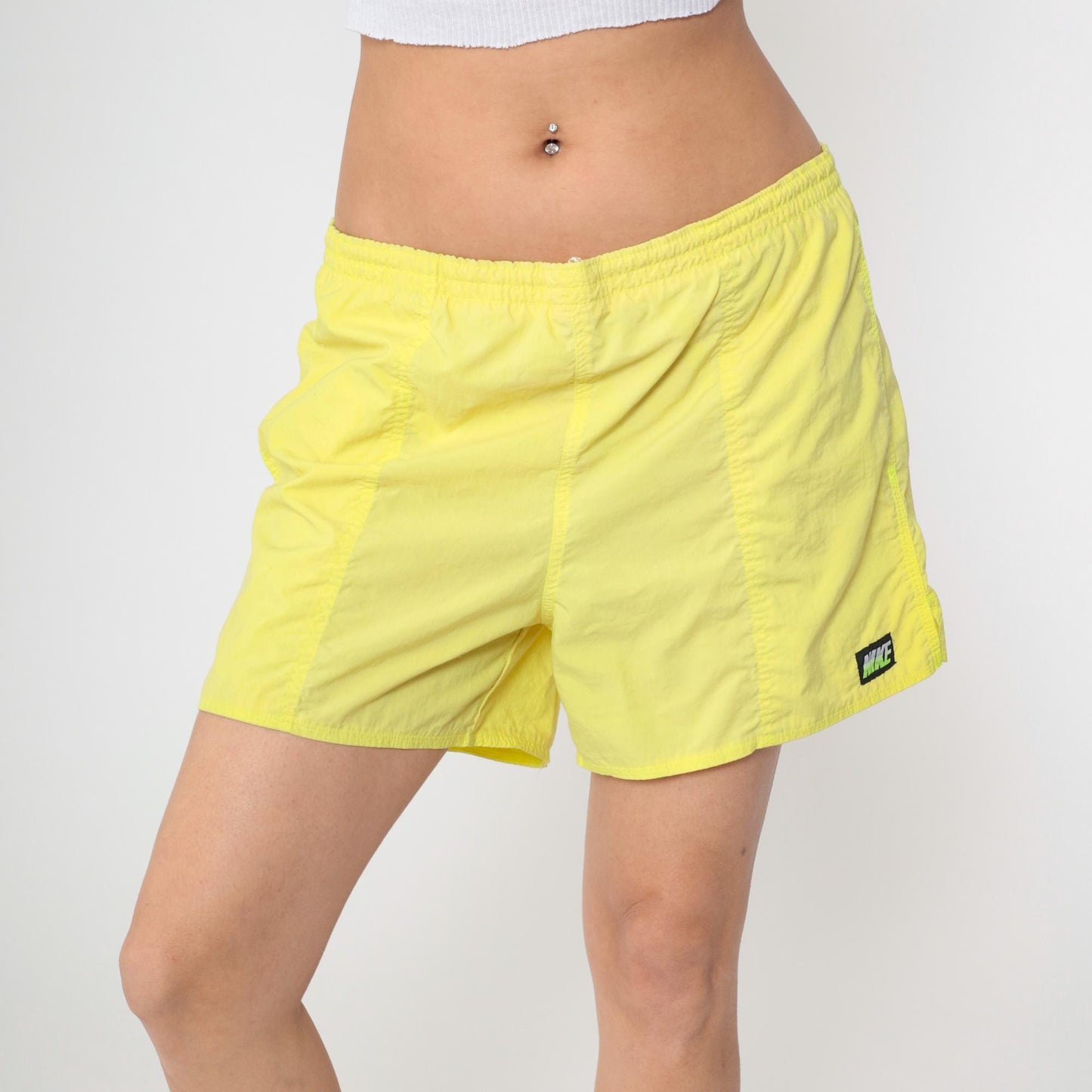 90s Nike Neon Yellow Swim Shorts Men's Large L