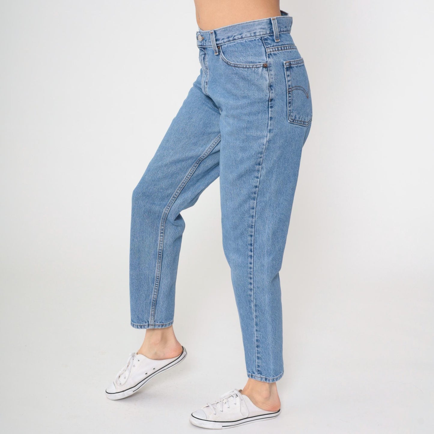 Levi's 512 High Rise Slim Jeans Blue Denim 90s Medium Short 30x29