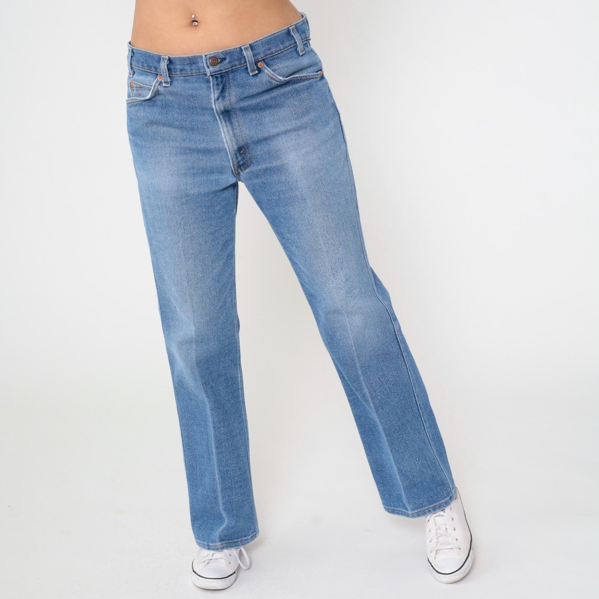 90s Levi's 517 Bootcut Jeans Blue Denim High Rise Men's 36x32
