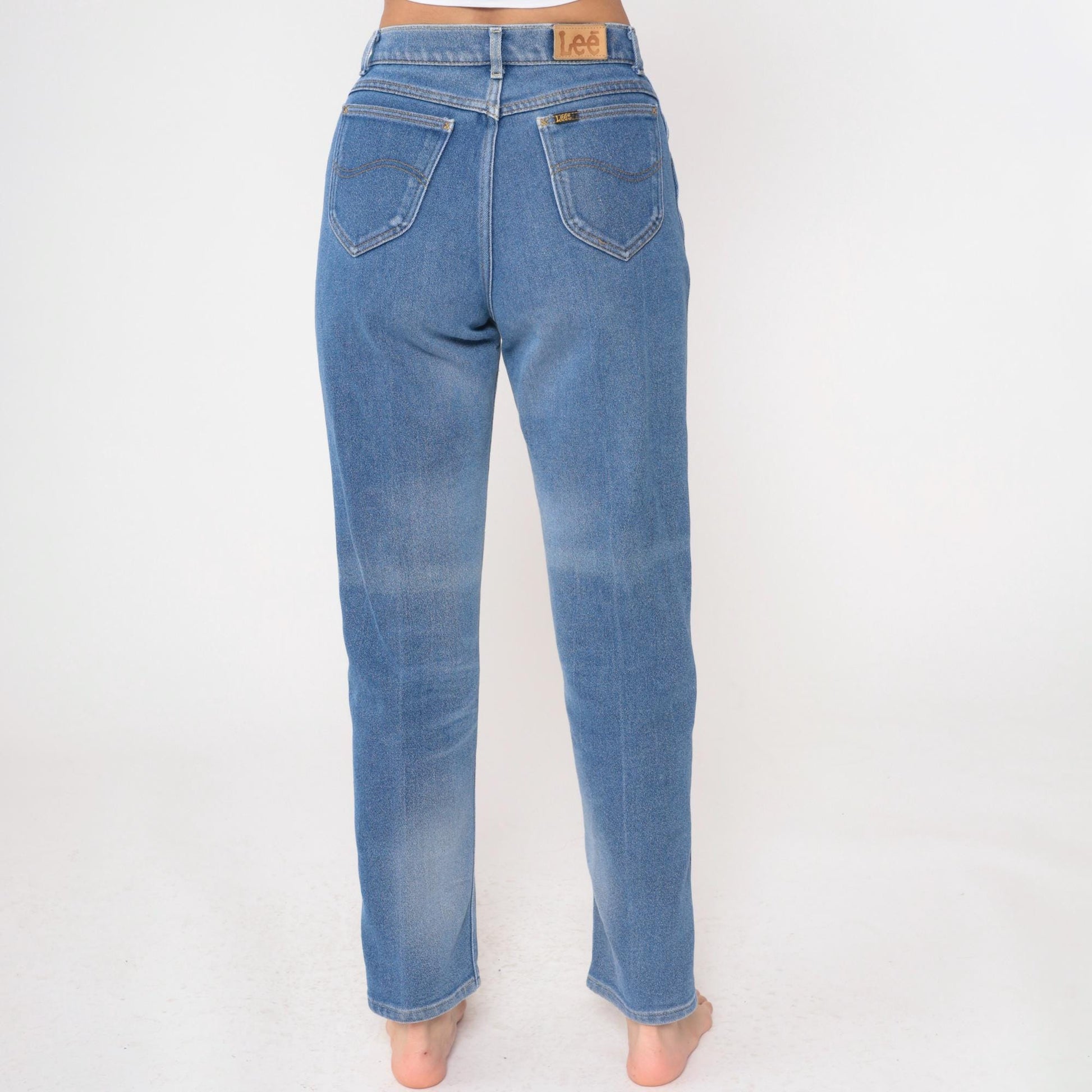 80s Lee Riders High Waisted Mom Jeans Blue Denim Tapered Medium