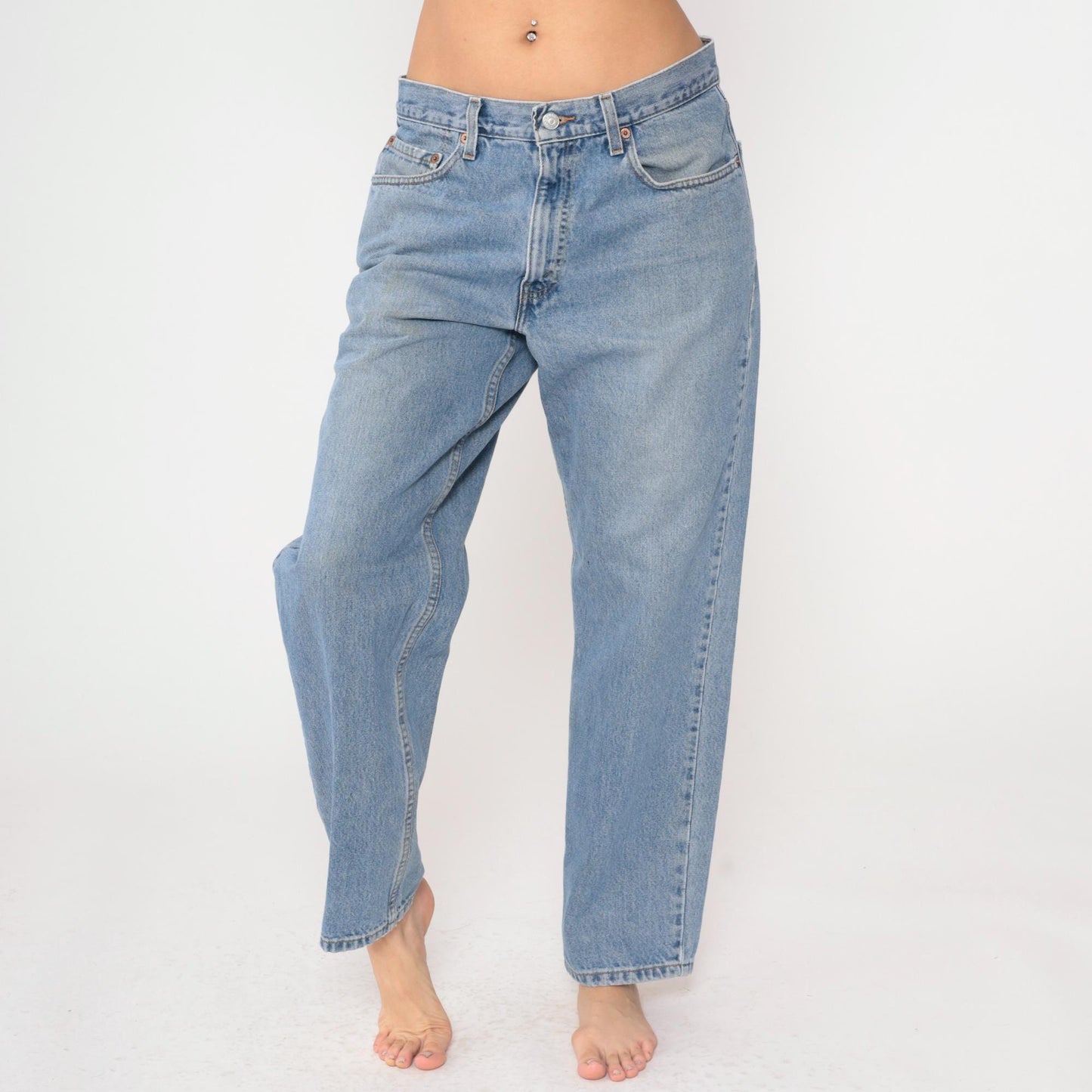Levi's 550 Y2K Light Wash Jeans High Rise Straight Leg 34