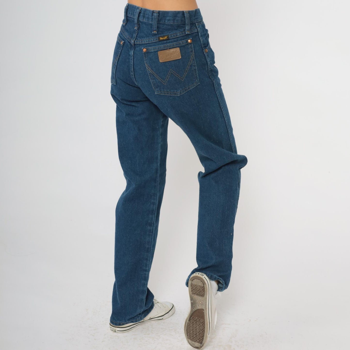 90s Wrangler Jeans 28x32 High Rise Straight Leg Blue Denim Small