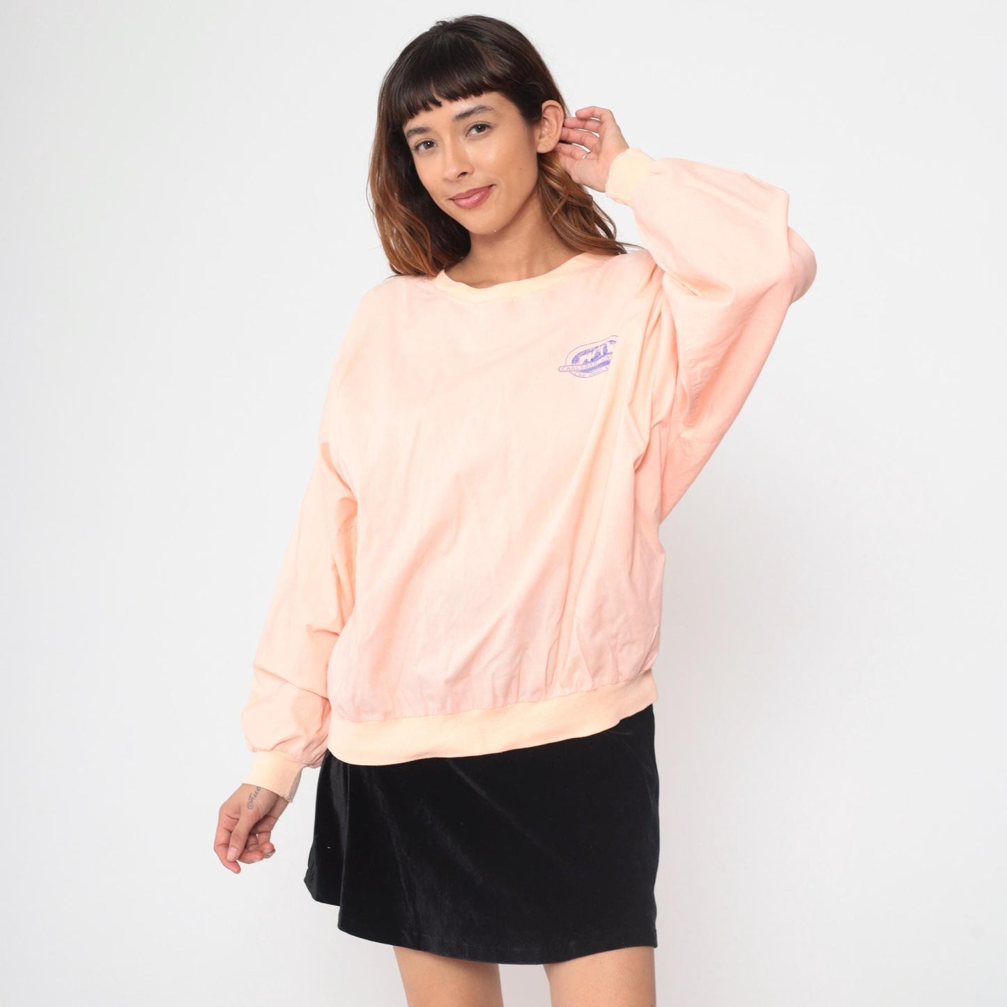 90s Carlsbad Caverns New Mexico Peach Sweatshirt Graphic Pullover Large L