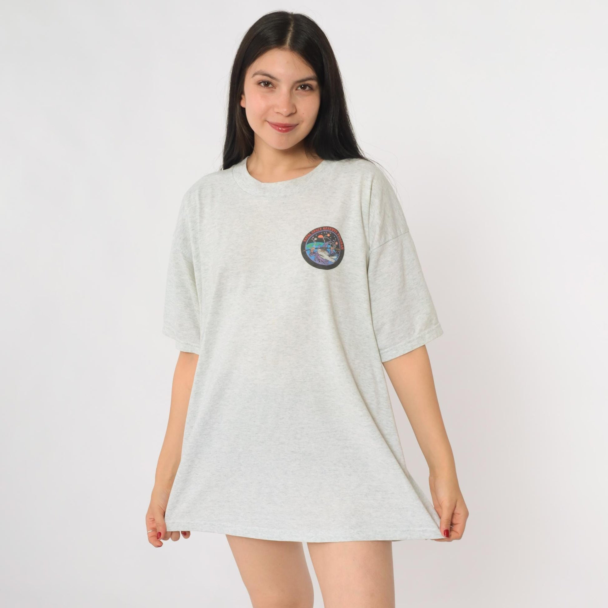 90s Space Wizard Graphic Tee Fruit of the Loom Grey Heather Extra Large XL