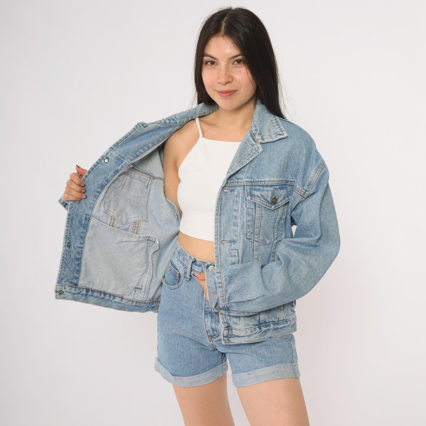 90s GAP Stonewashed Denim Jacket Blue Button-Up Large L