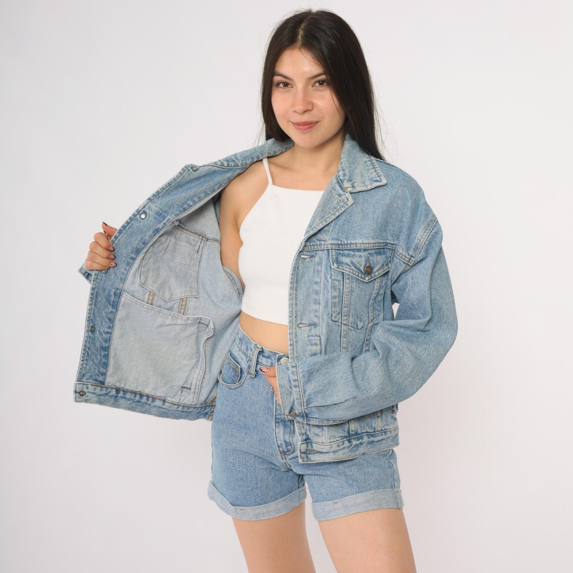 90s GAP Stonewashed Denim Jacket Blue Button-Up Large L