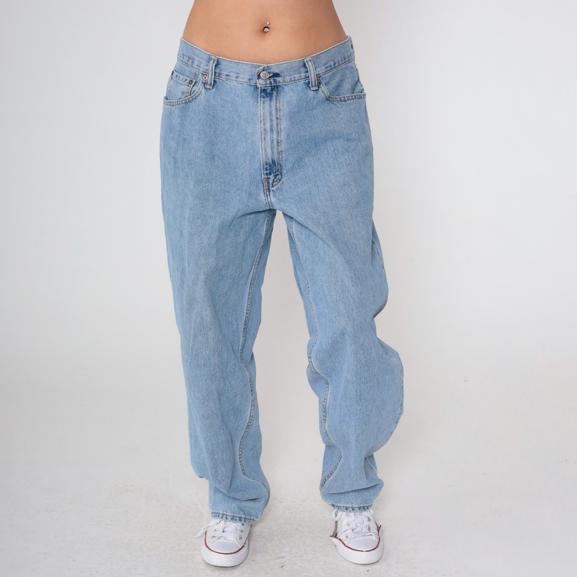 Levi's 560 90s High-Waist Jeans Blue Denim Tapered Relaxed Leg Large L