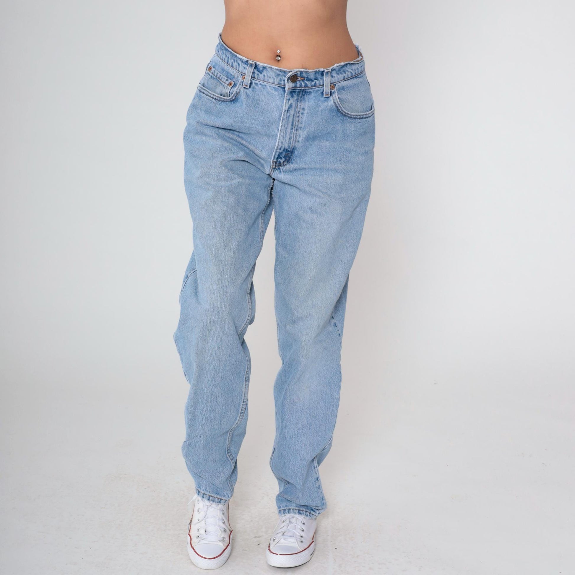 Levi's 560 High Waist Mom Jeans Blue Denim Straight Leg 32 Waist