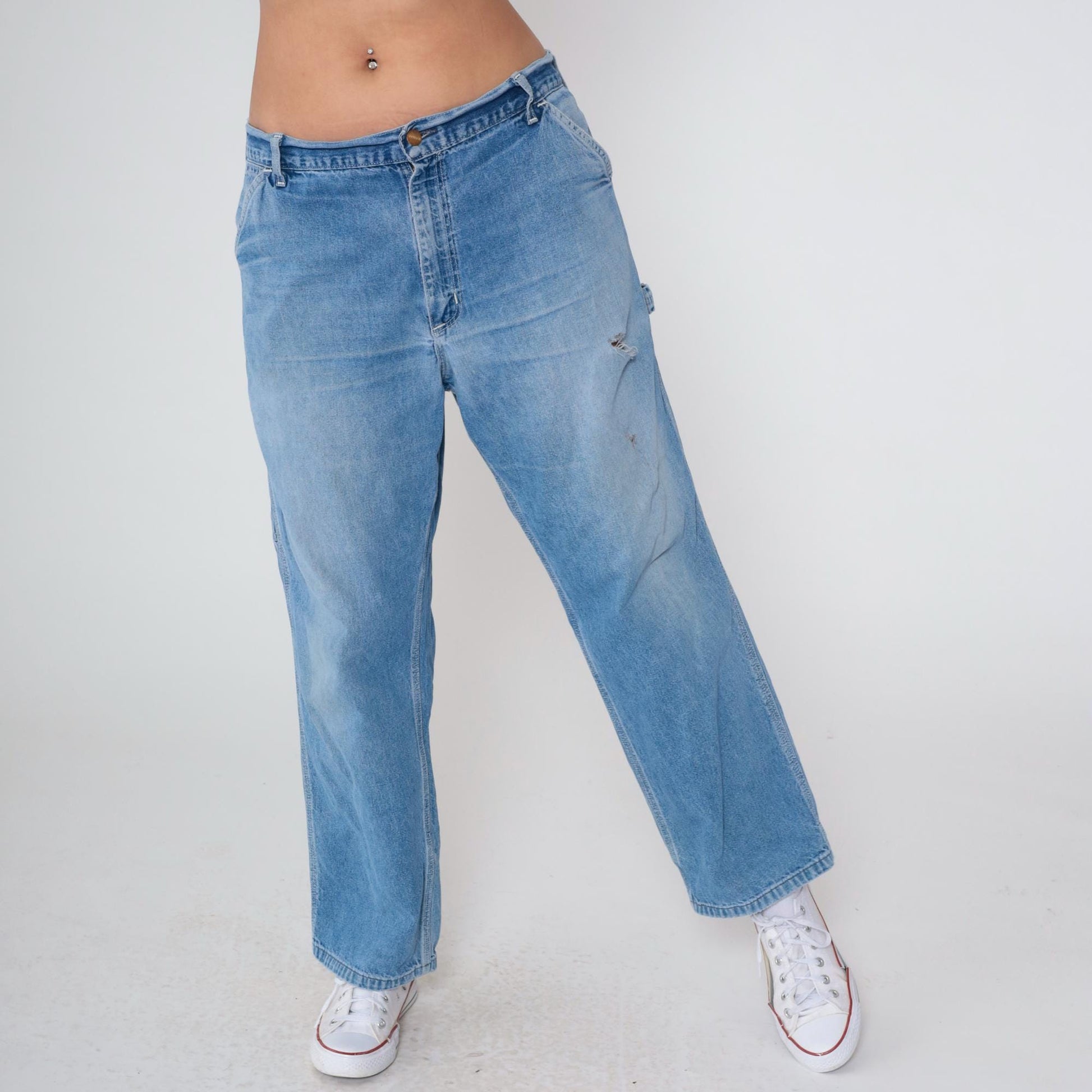 90s Carhartt Relaxed Fit Denim Jeans 38x30 Blue Workwear