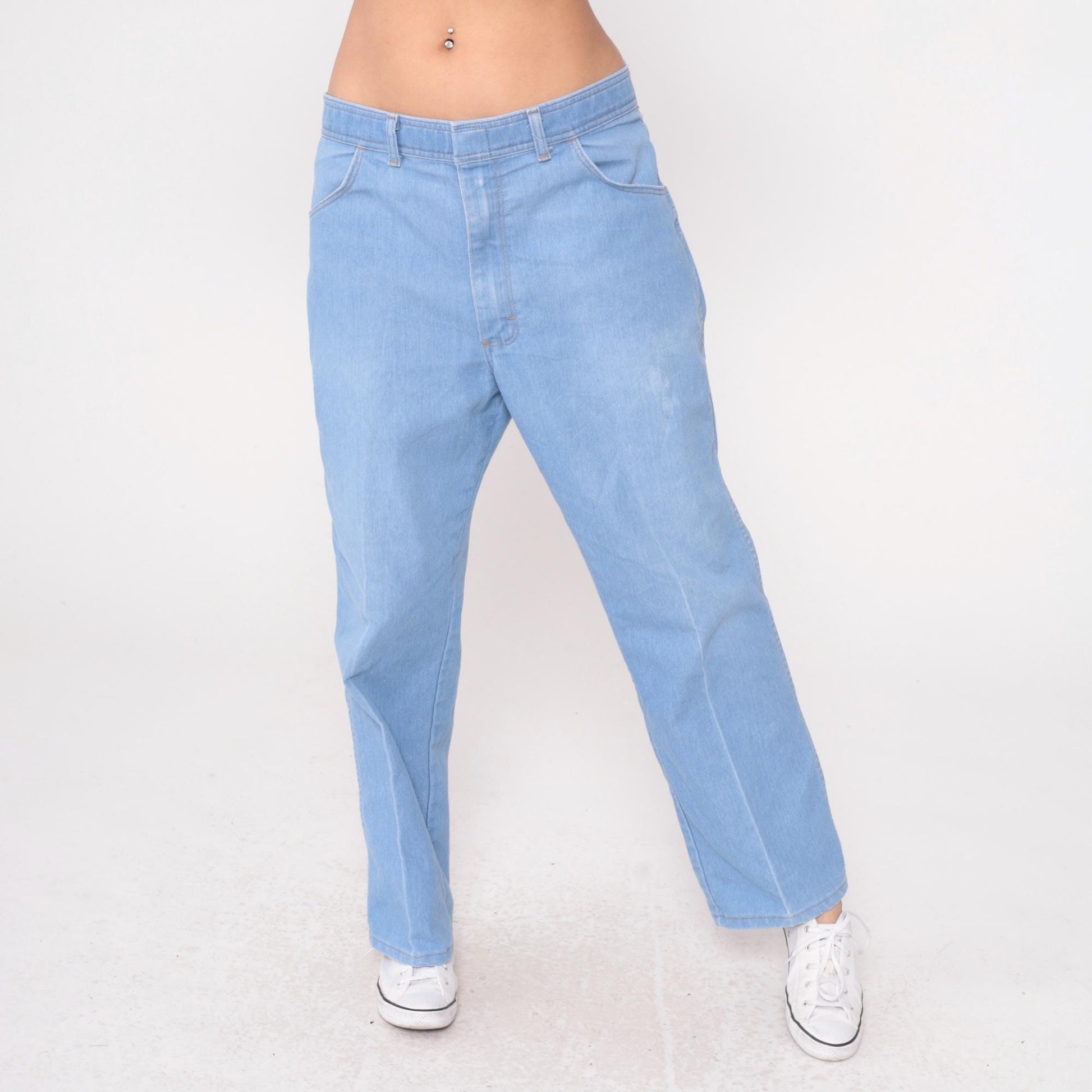 90s Wrangler Light Wash Straight Leg Jeans Cotton Denim 38x29