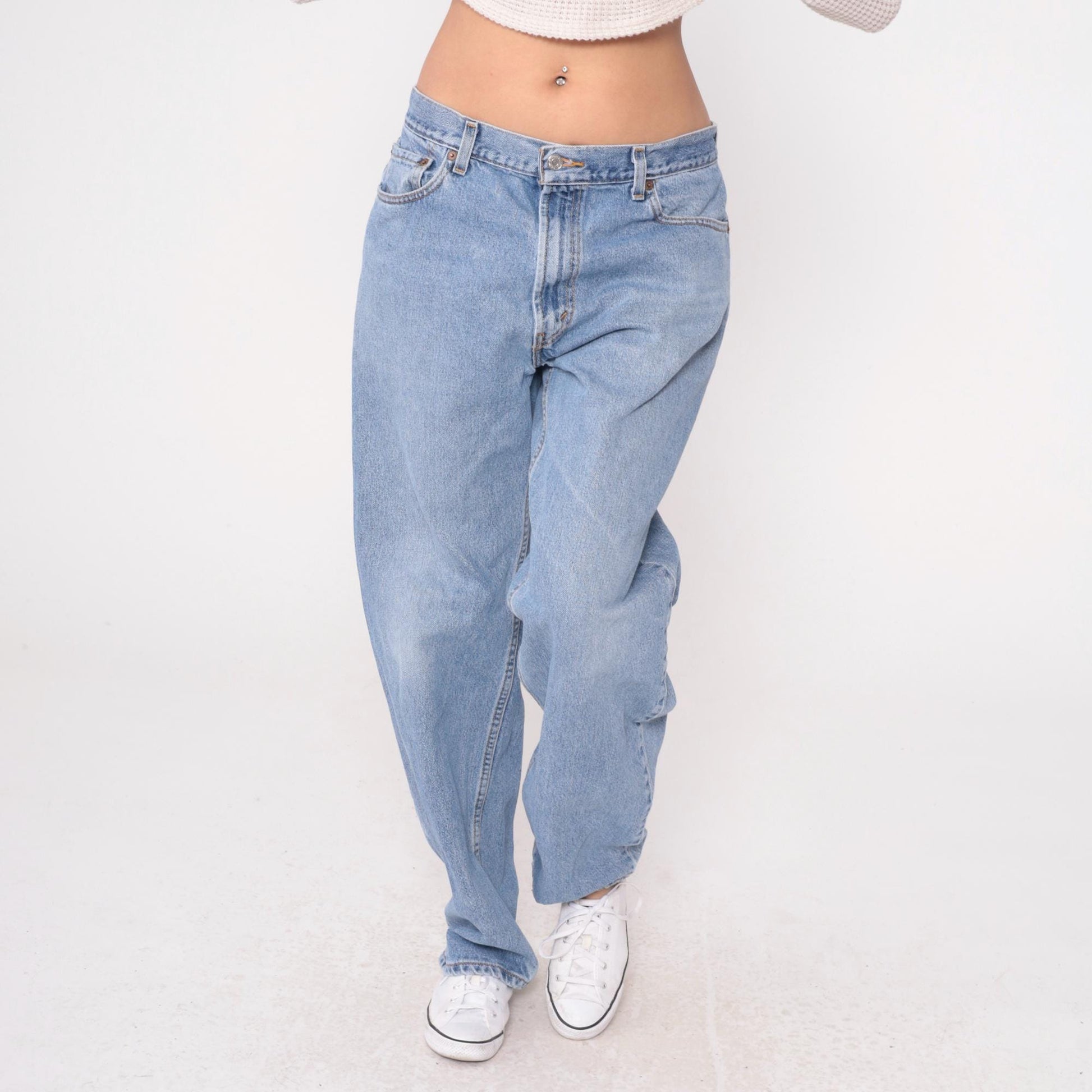 Levi's 550 Y2K Light Wash High Rise Straight Leg Jeans 36x32