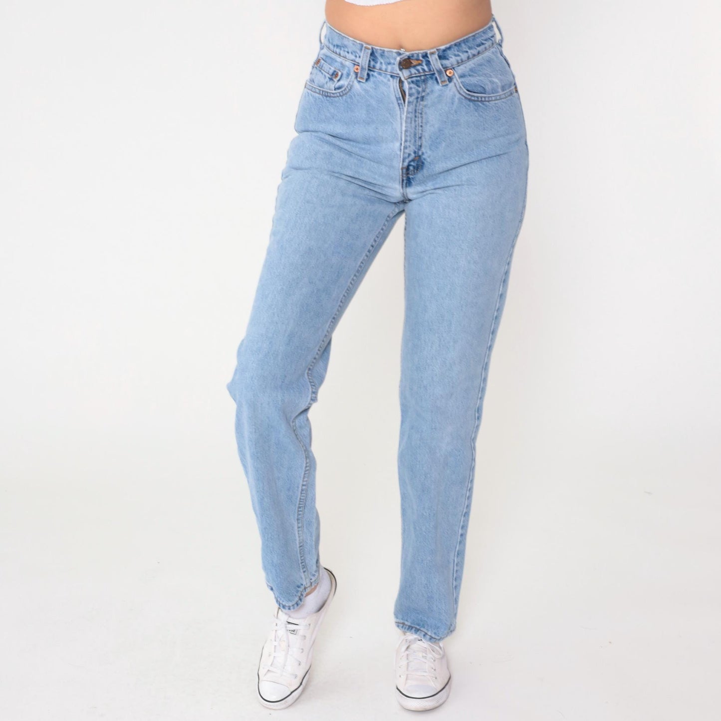 Levi's 521 90s Light Wash High Waisted Straight Leg Jeans Medium