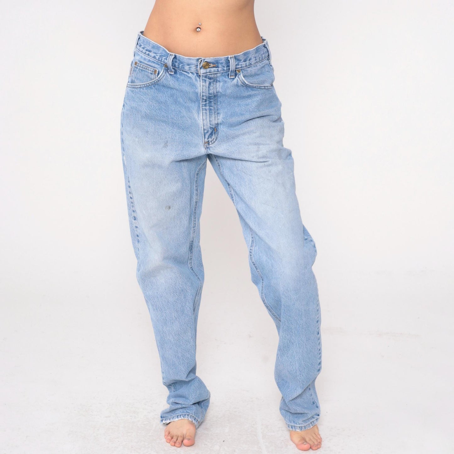 90s Carhartt Light Wash Denim Straight Leg Jeans 34x36 Large