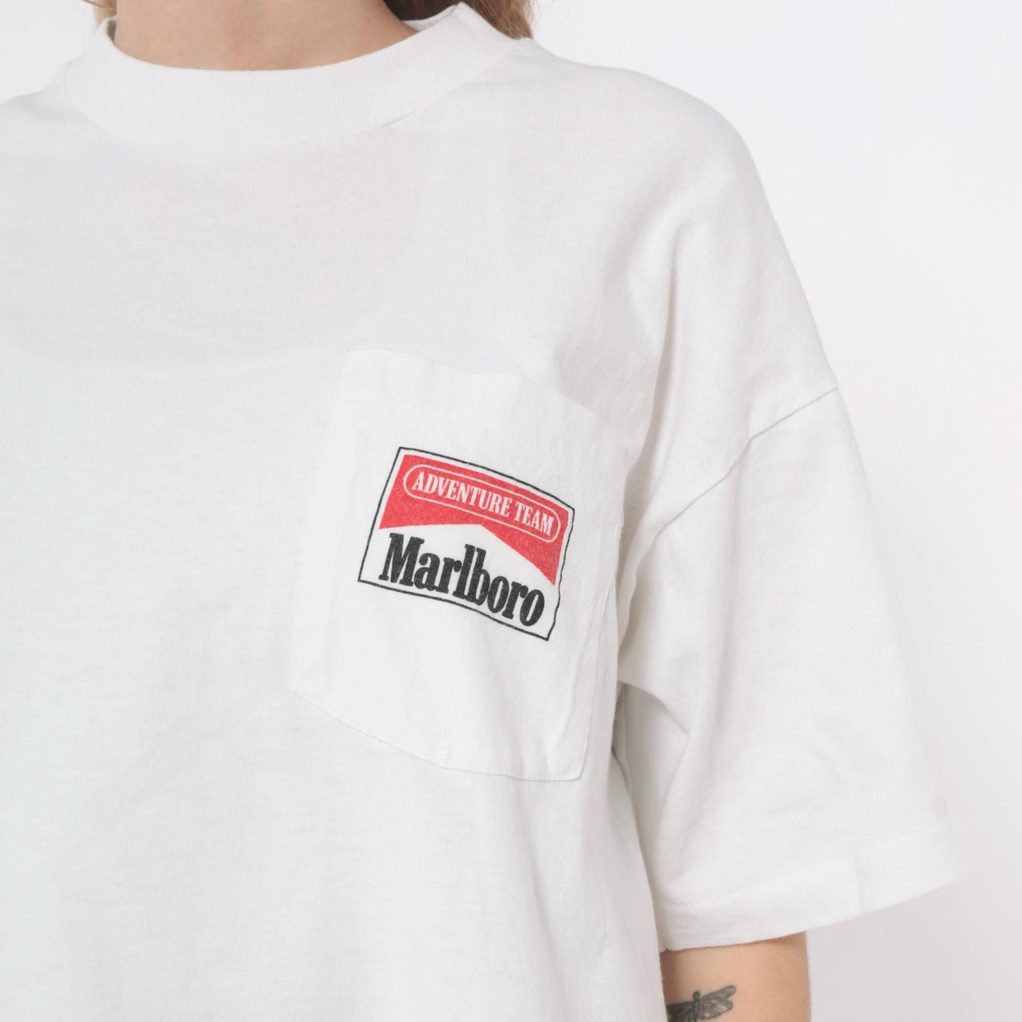 90s Marlboro Adventure Team Kayaking Graphic T-Shirt White Cotton XL