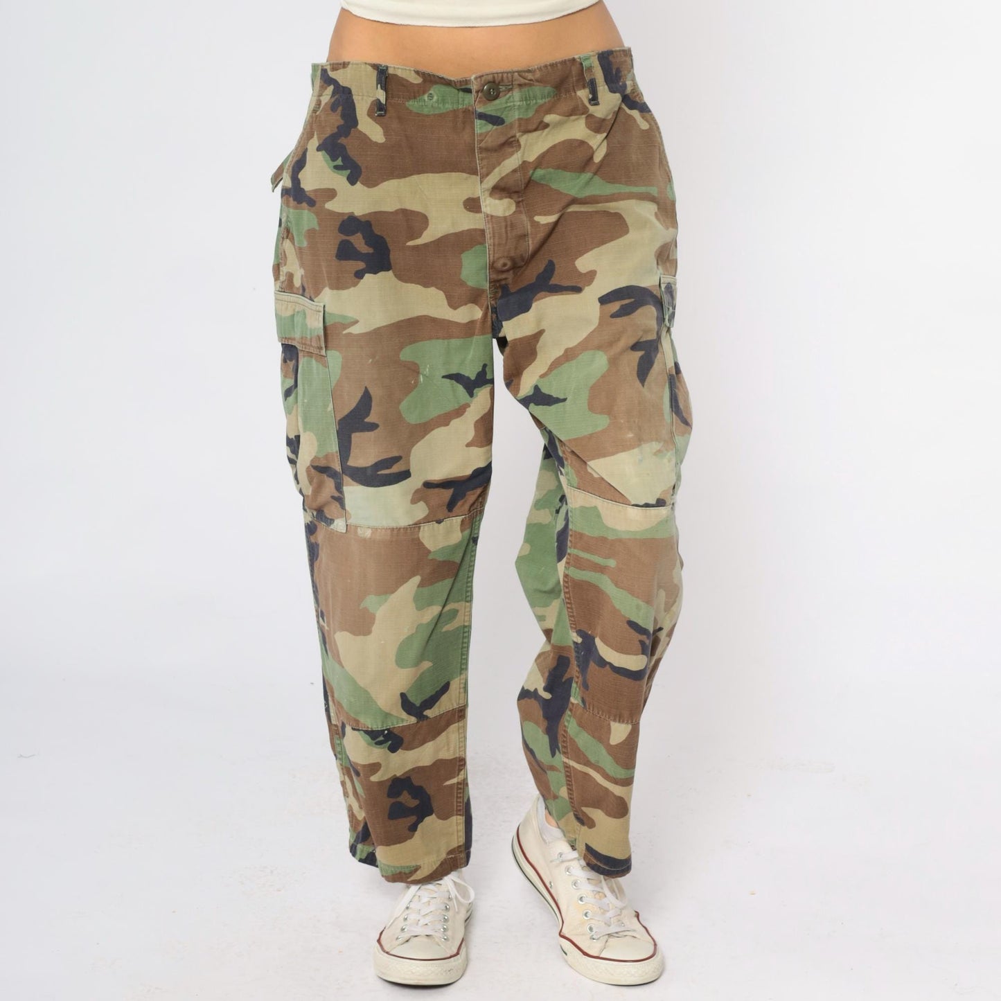90s Lavas Industries Woodland Camo Cargo Pants Small