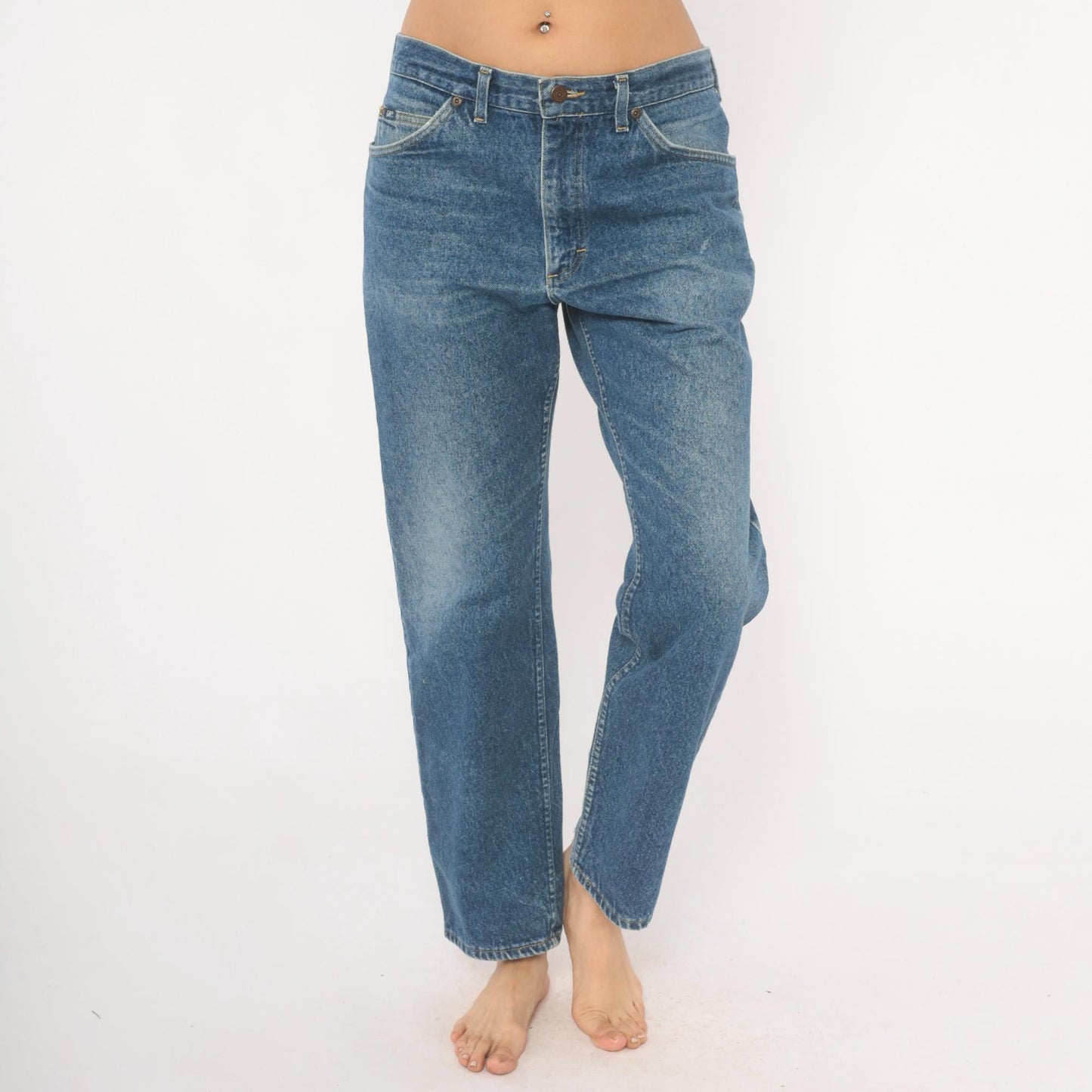 Lee Straight Leg Jeans 2000s Medium Wash Mid Rise 34x30