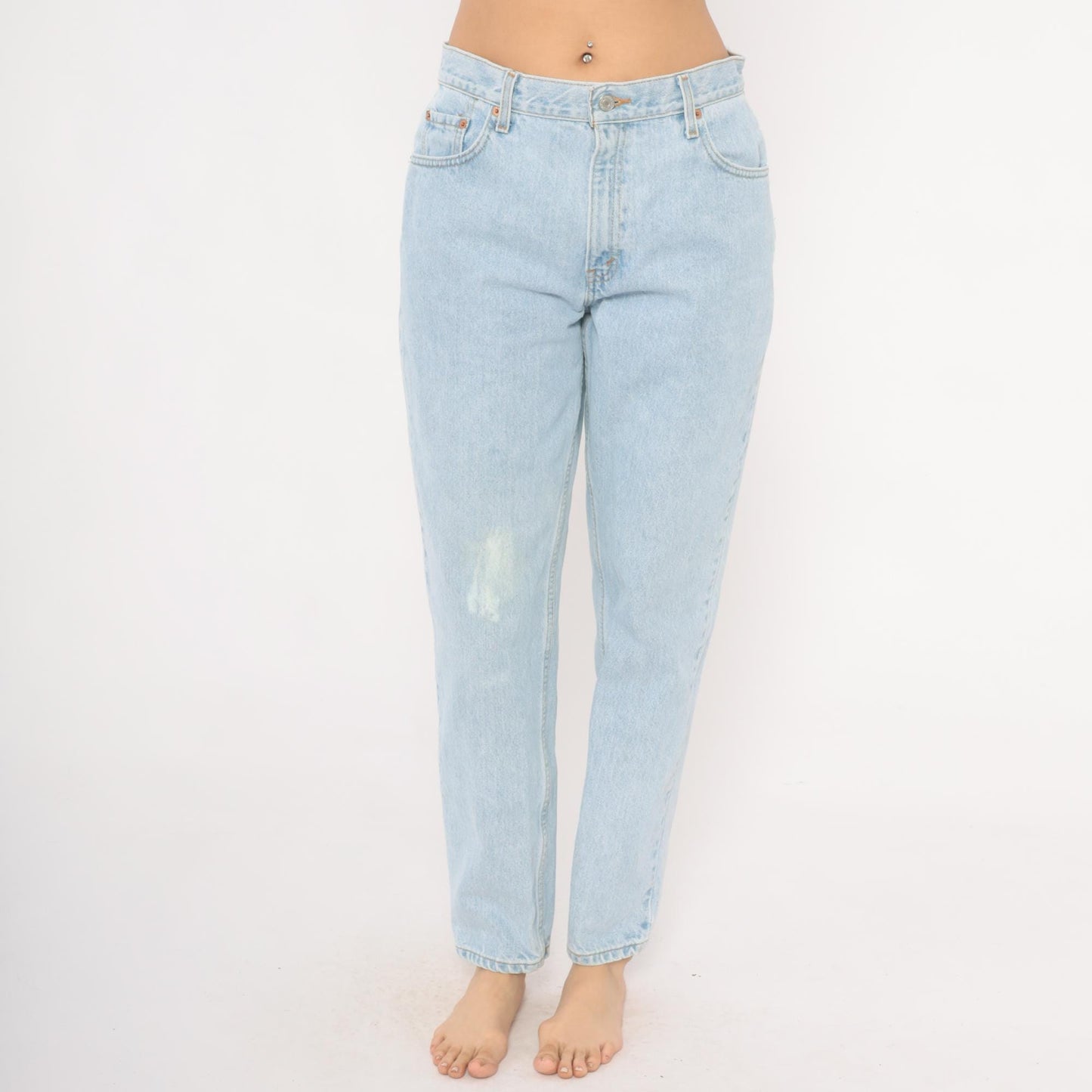 Levi's 550 Mom Jeans Light Wash High Waisted Tapered Leg 90s Cotton 31