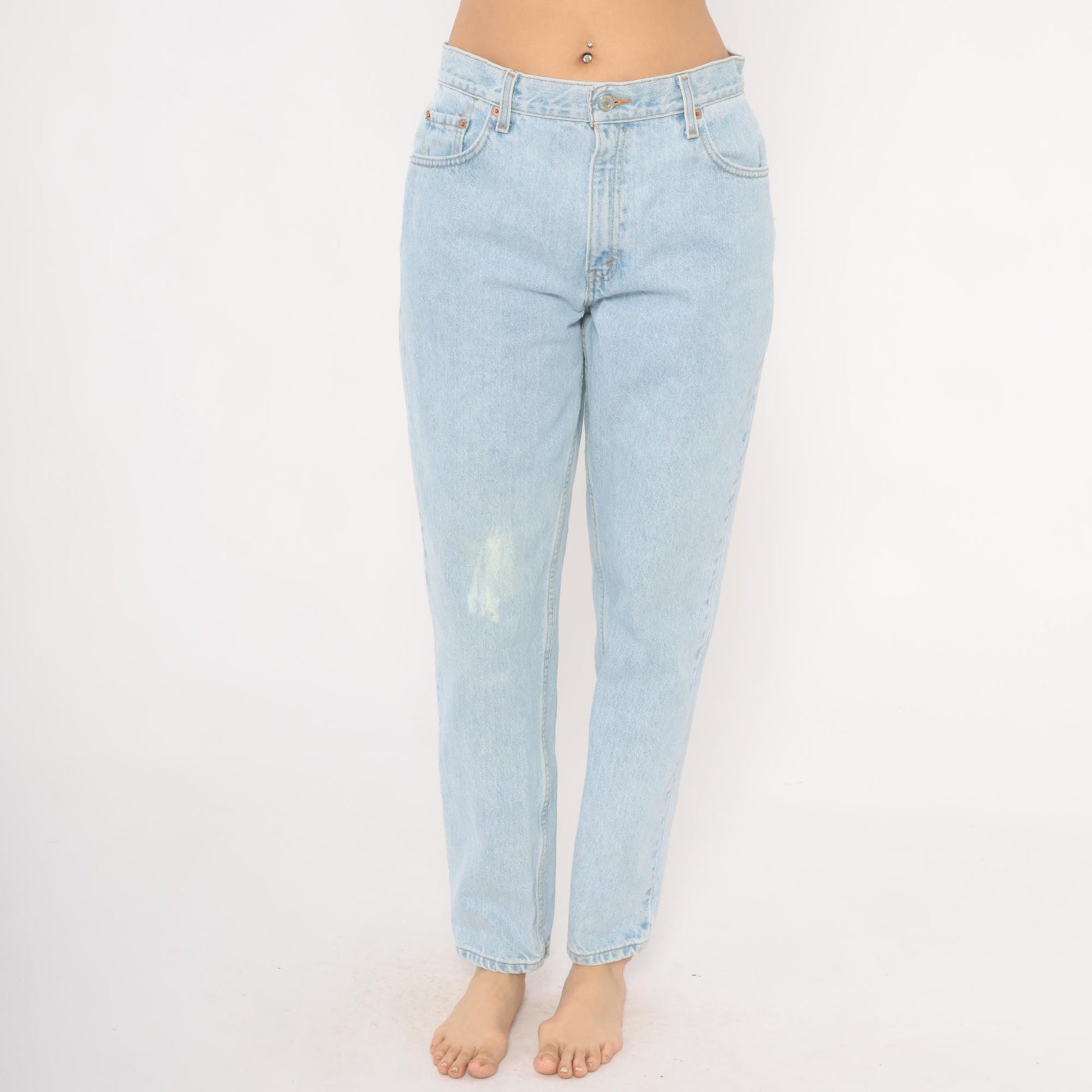 Levi's 550 Mom Jeans Light Wash High Waisted Tapered Leg 90s Cotton 31