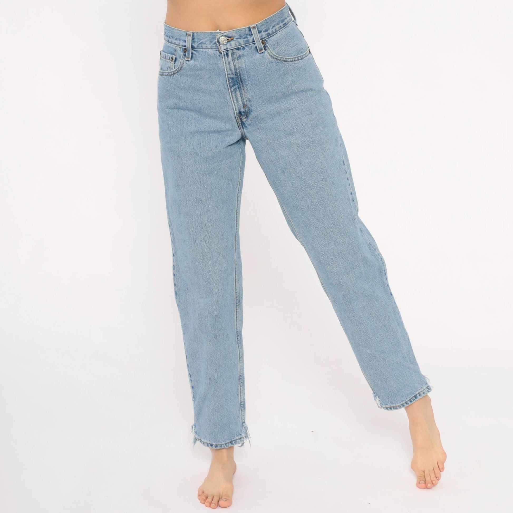 Levi's 550 Mom Jeans 2000s Light Wash High Rise Tapered Leg Small 29