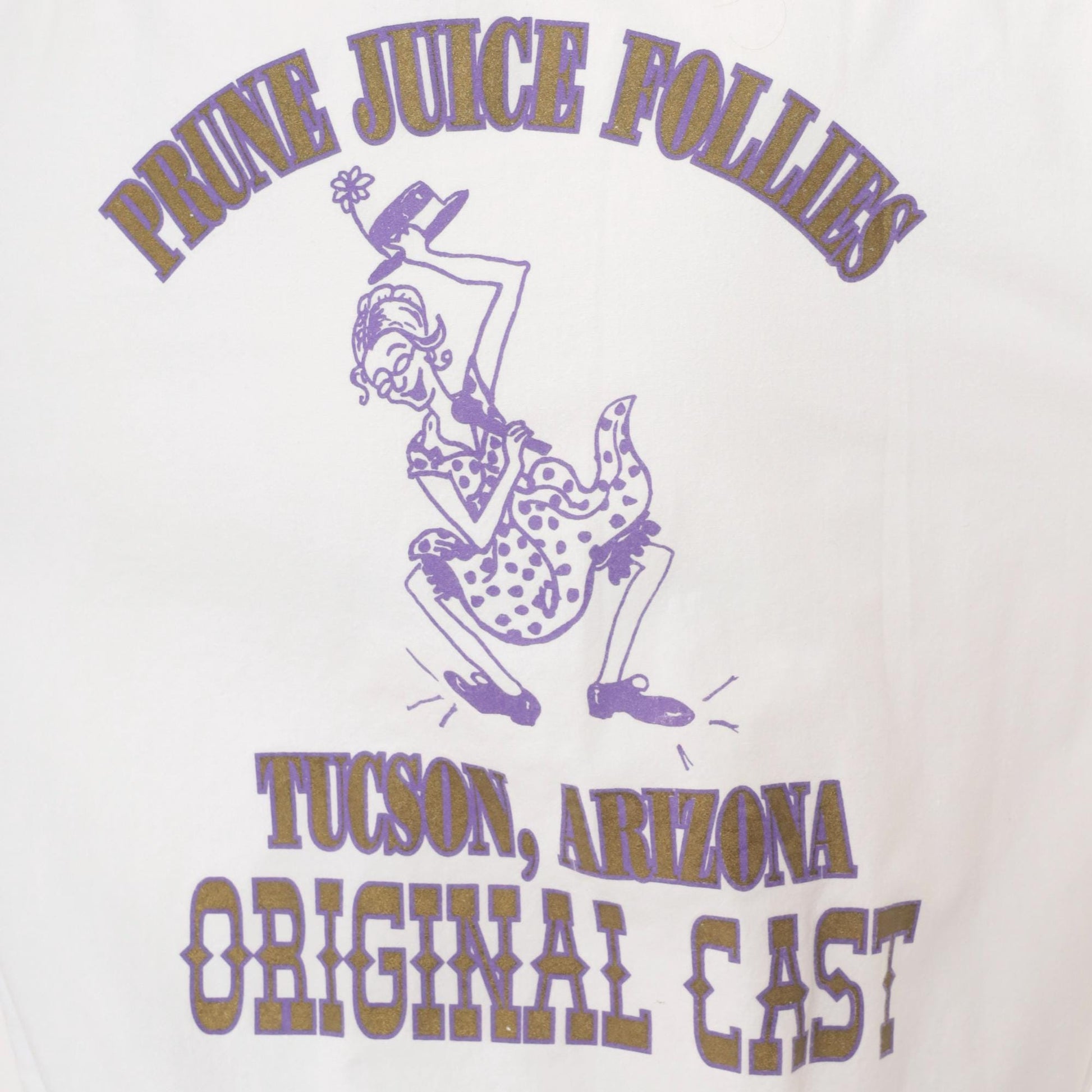 90s Cotton Fitz Prune Juice Follies Windbreaker White Purple Graphic Large