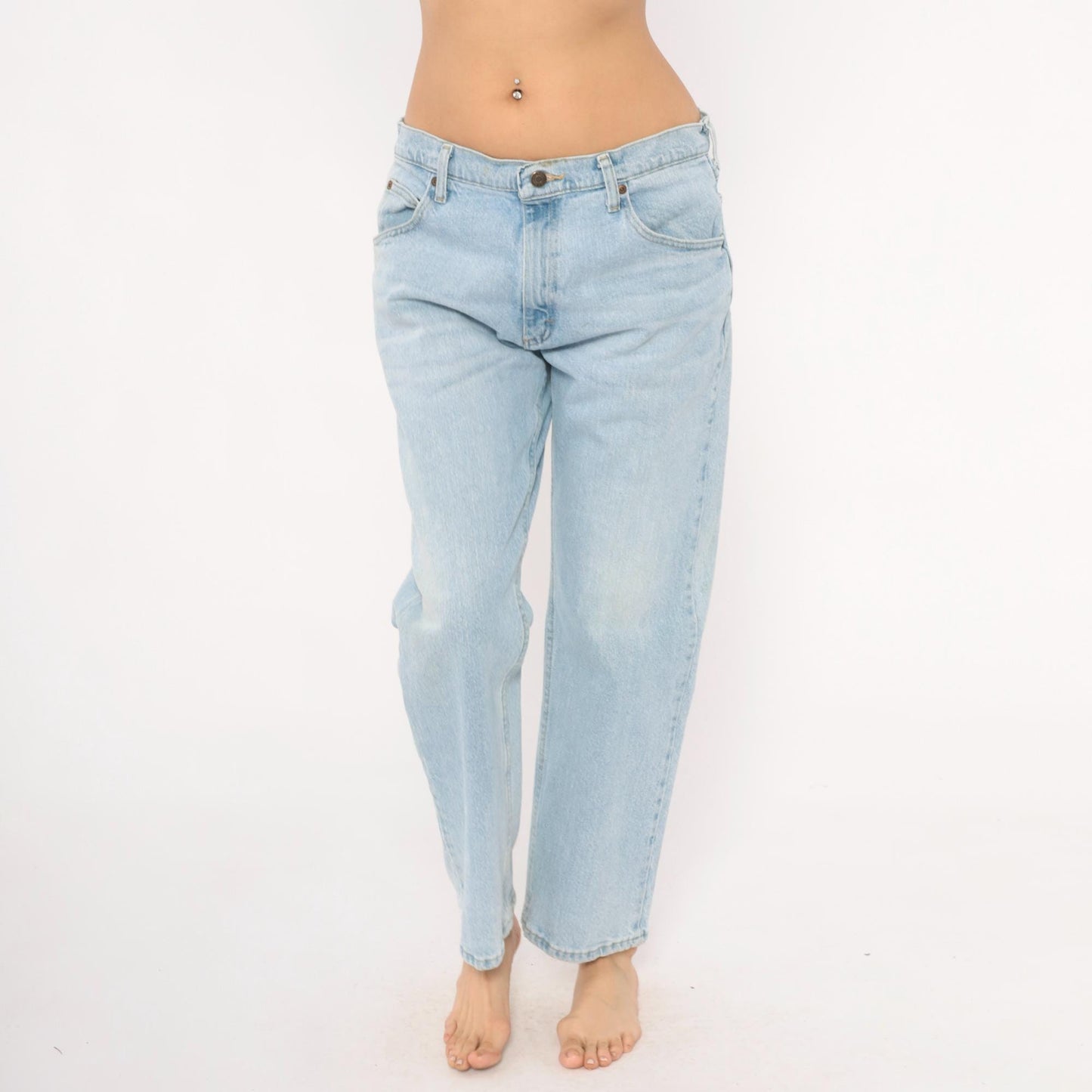 Wrangler Straight Leg Jeans 2000s Light Wash Mid Rise 34x29