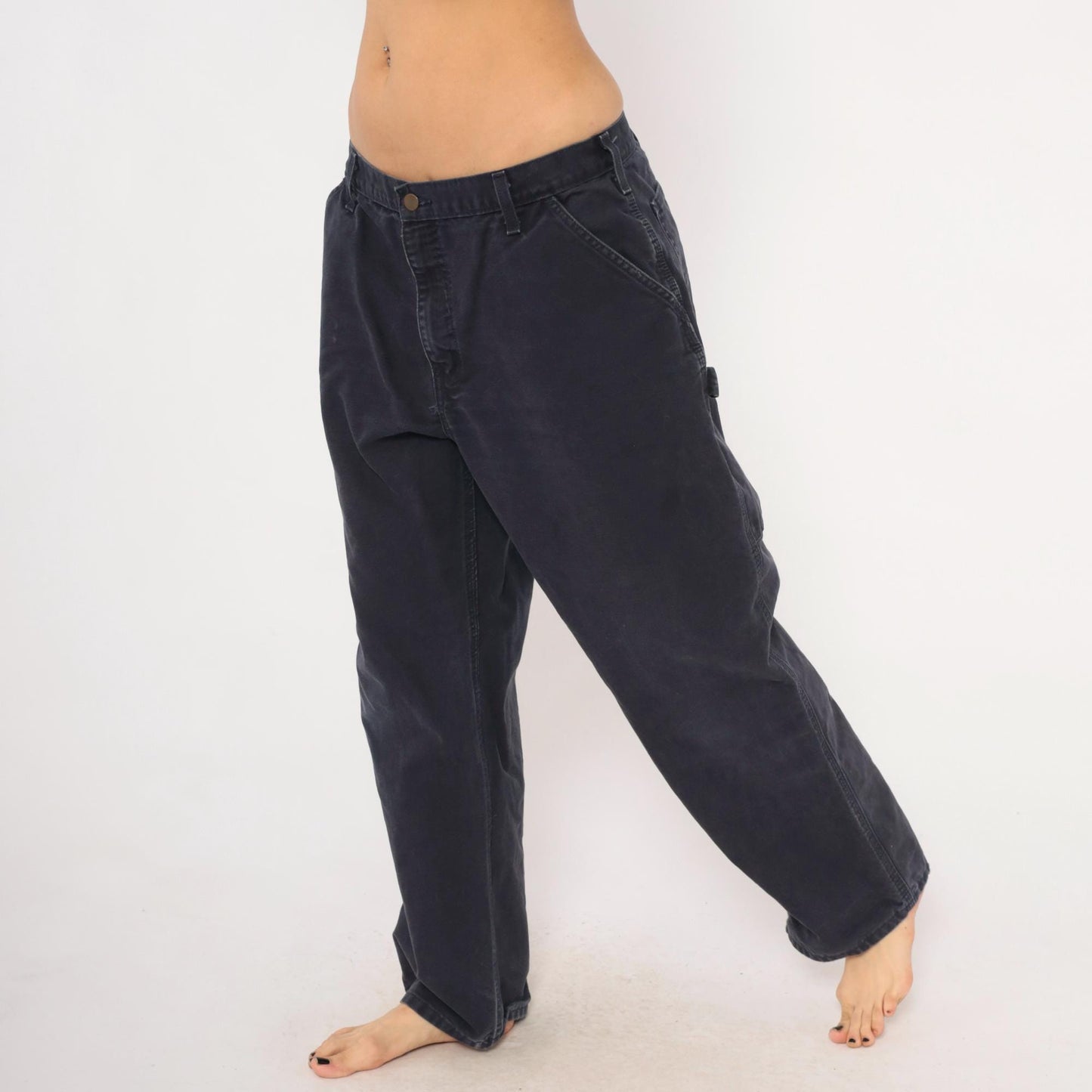 2000s Carhartt Carpenter Pants Navy Cotton Straight Leg Extra Large XL
