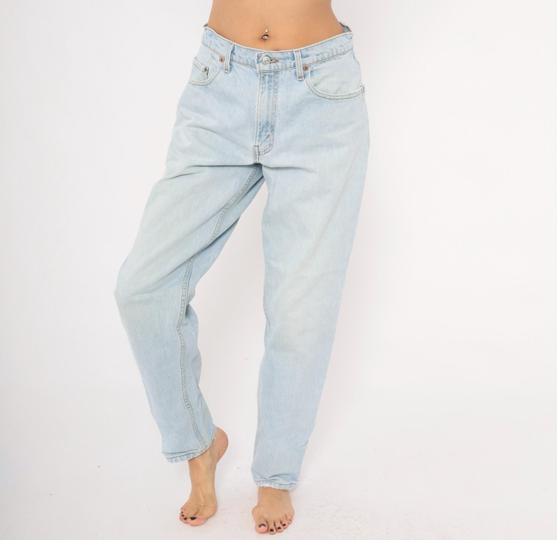 90s Levi's 560 Light Wash High Rise Tapered Jeans 31x32