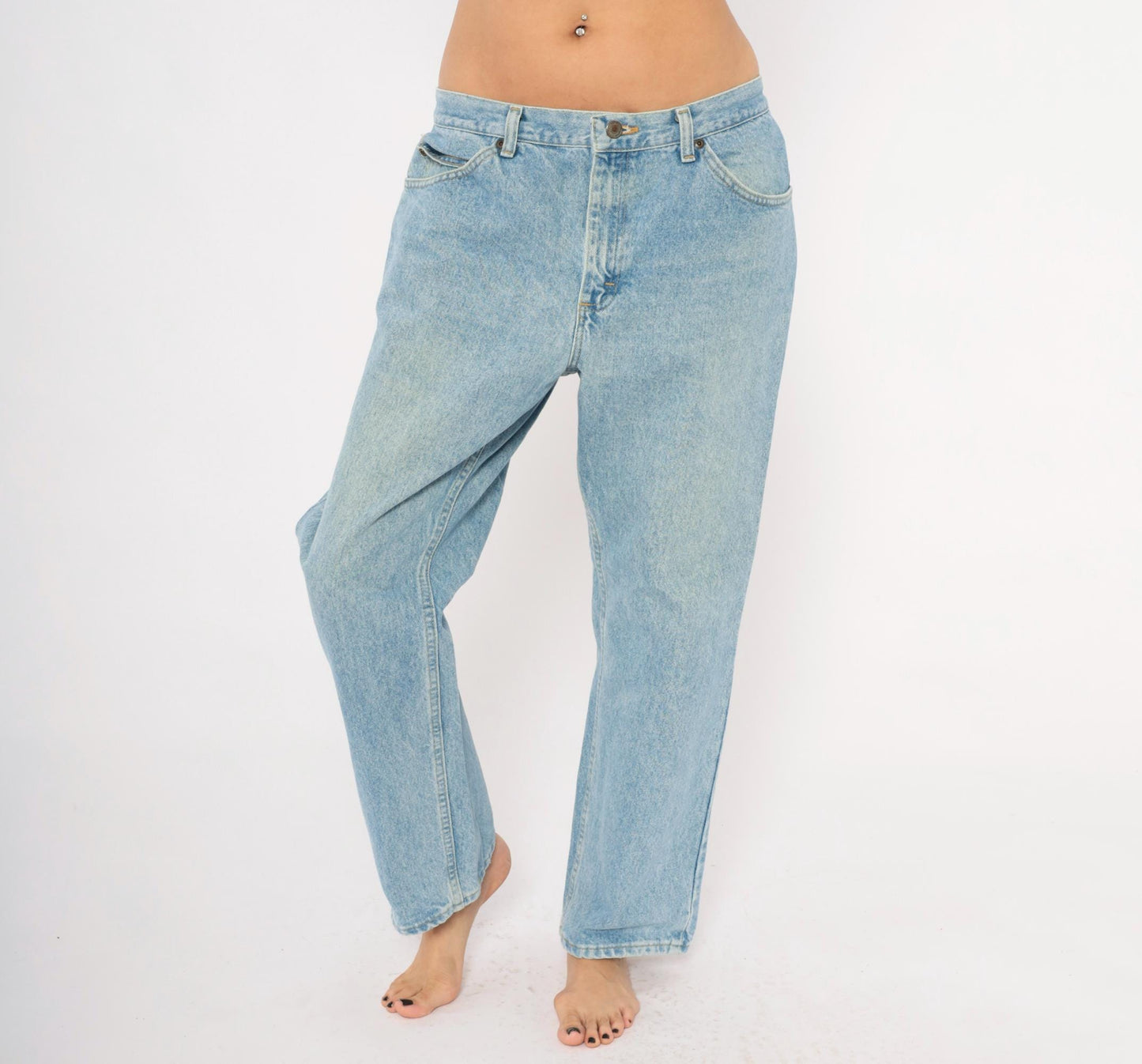2000s Wrangler Light Wash Straight Leg Jeans Cotton Stonewash Blue Extra Large