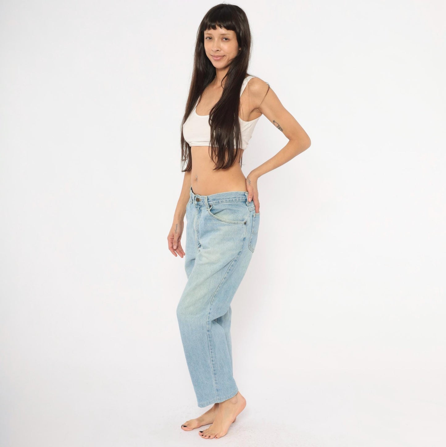 90s Lee Light Wash Straight Leg Jeans Blue Denim 36 x 28 Extra Large XL