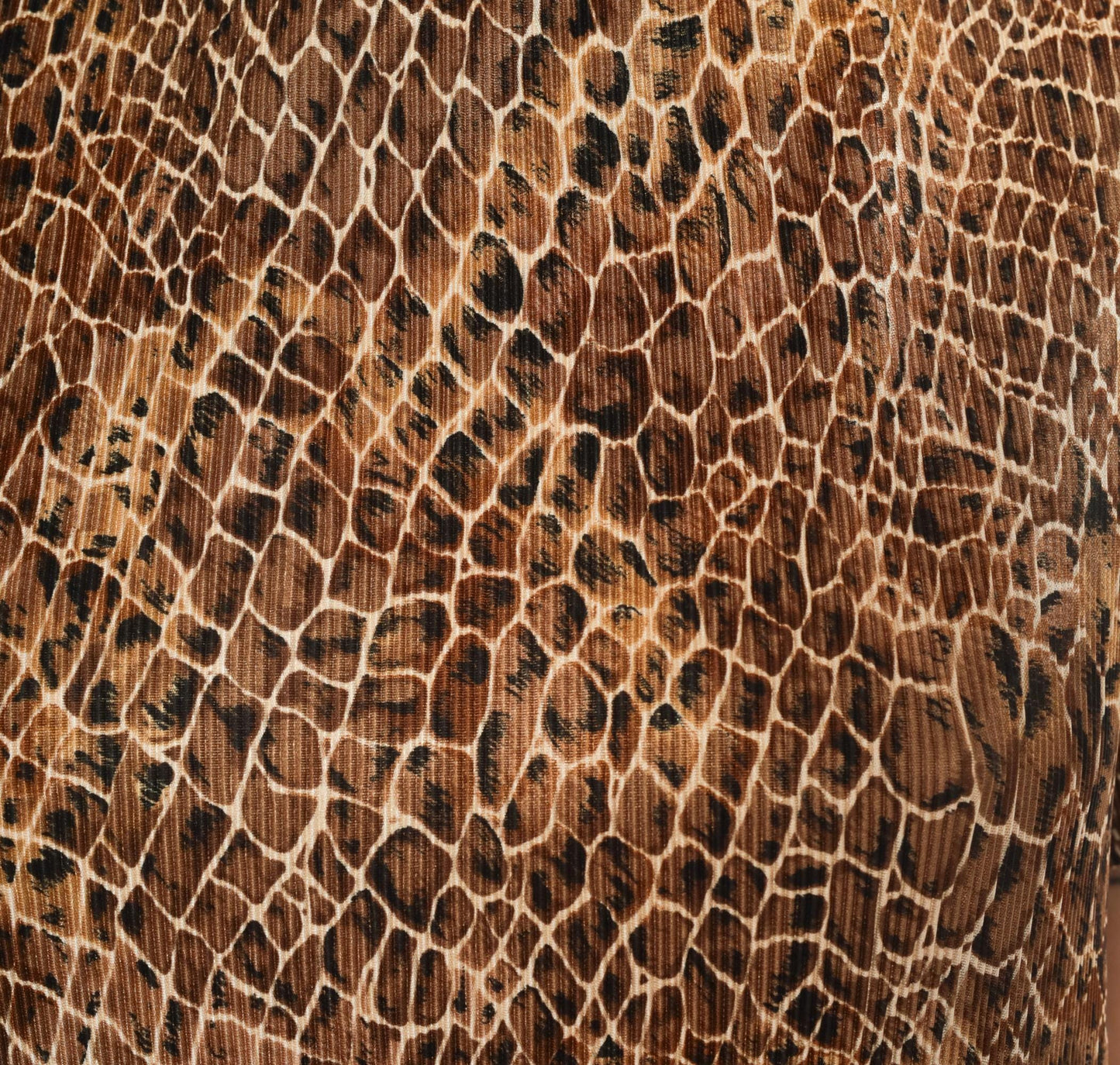 90s Scarlett Snakeskin Maxi Dress Brown Tan Black Animal Print Shift Extra Large