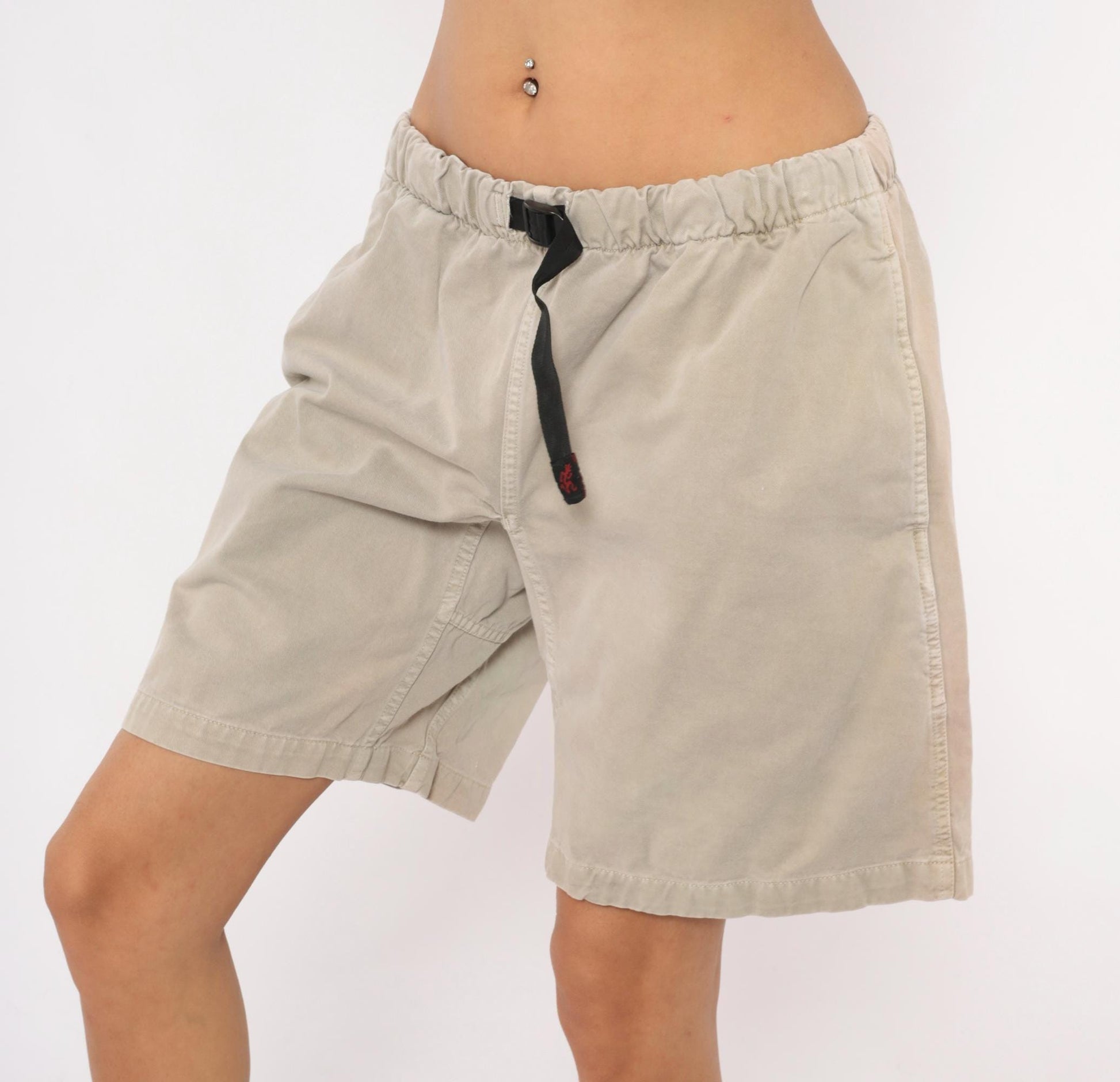 90s Gramicci Climbing Shorts Khaki Cotton Buckle Belt Large L