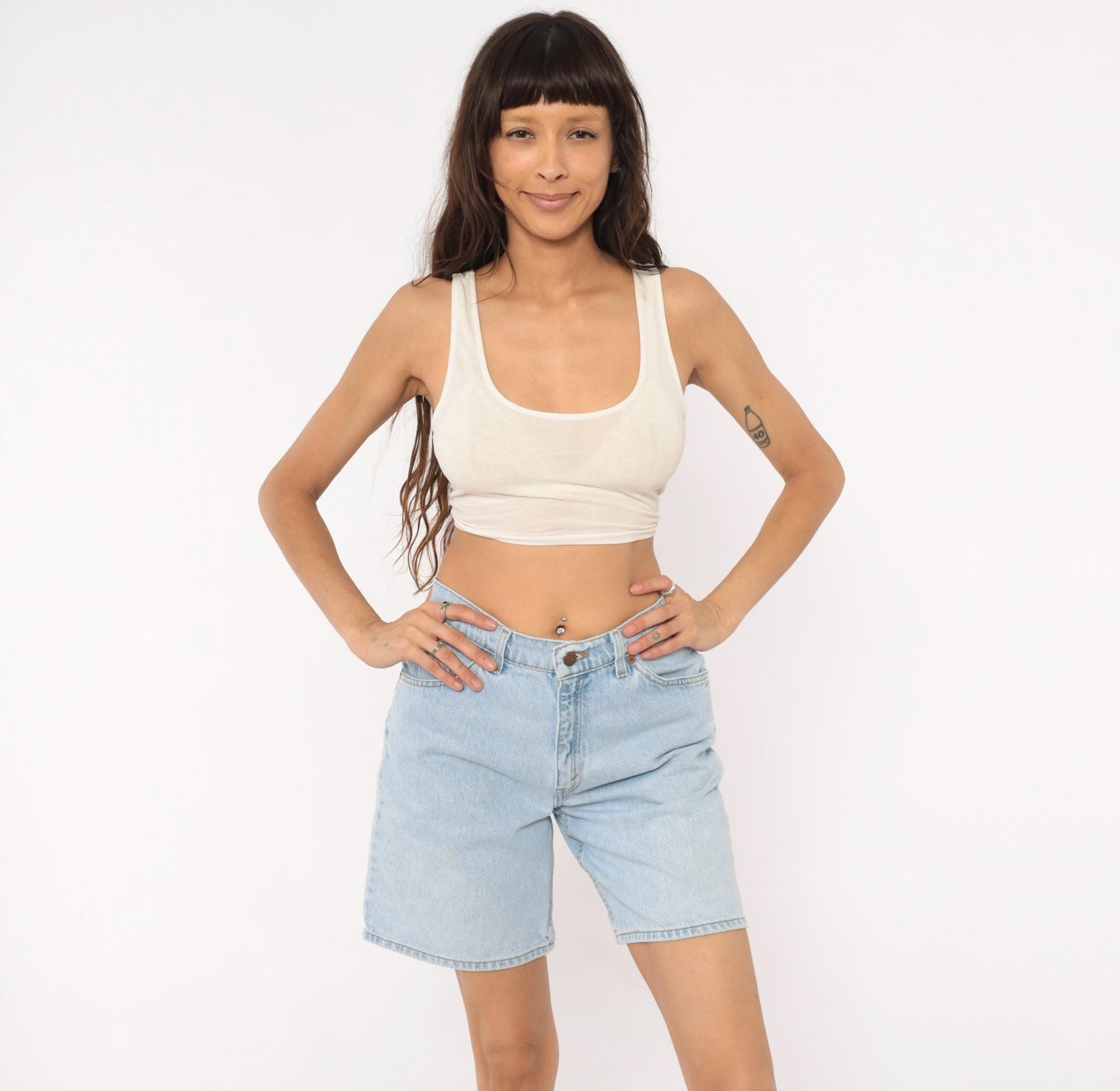 90s Levi's 950 Light Wash Denim Shorts High Rise Cotton Medium