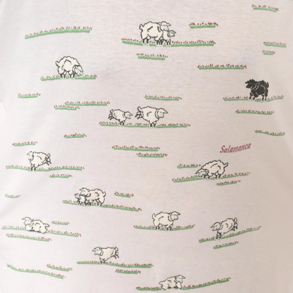 2000s Black Sheep Salamanca Spain Souvenir Cotton Tee White Large L