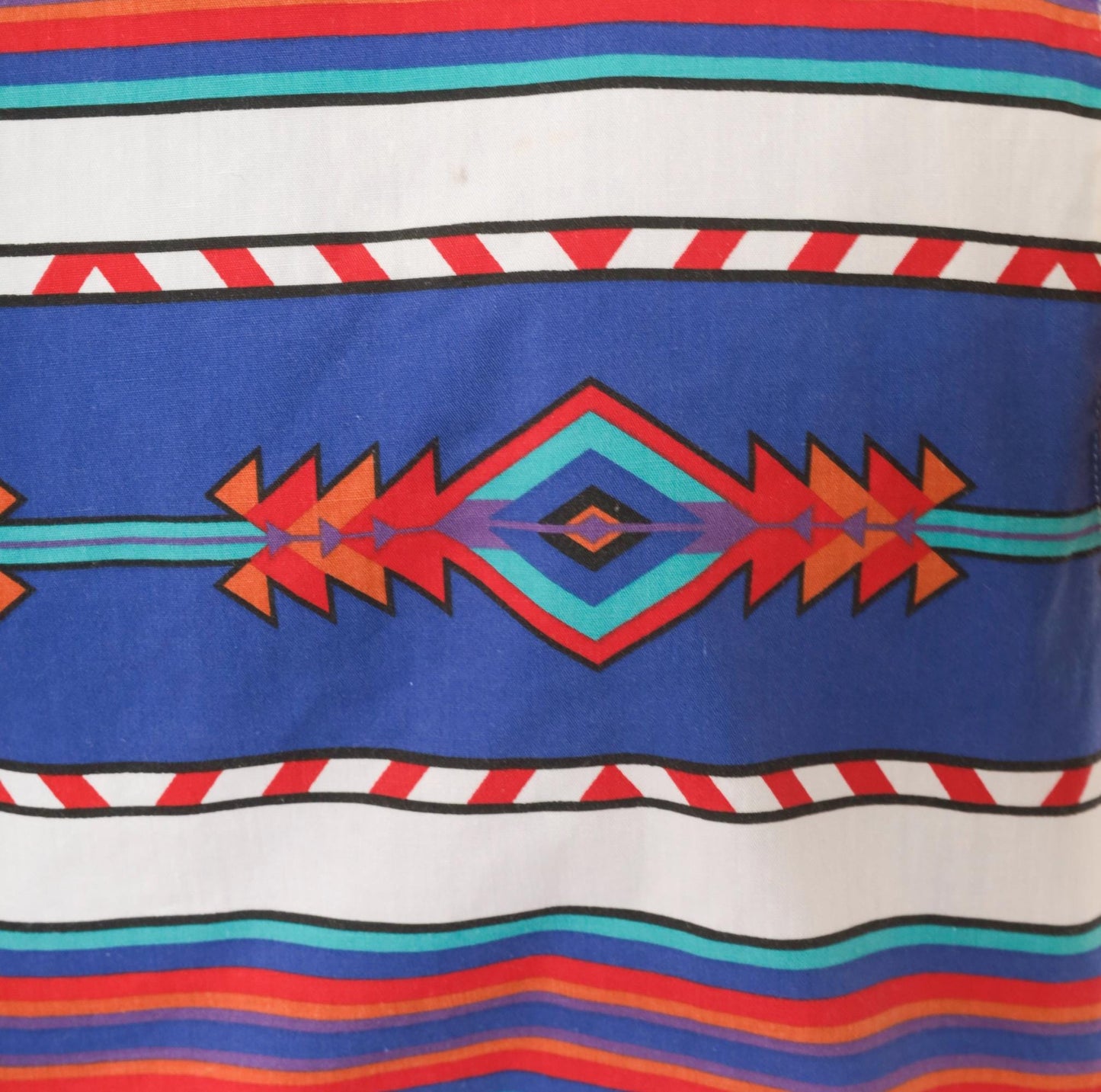 90s Tillman Southwestern Cotton Vest Purple White Geometric Tribal Medium M