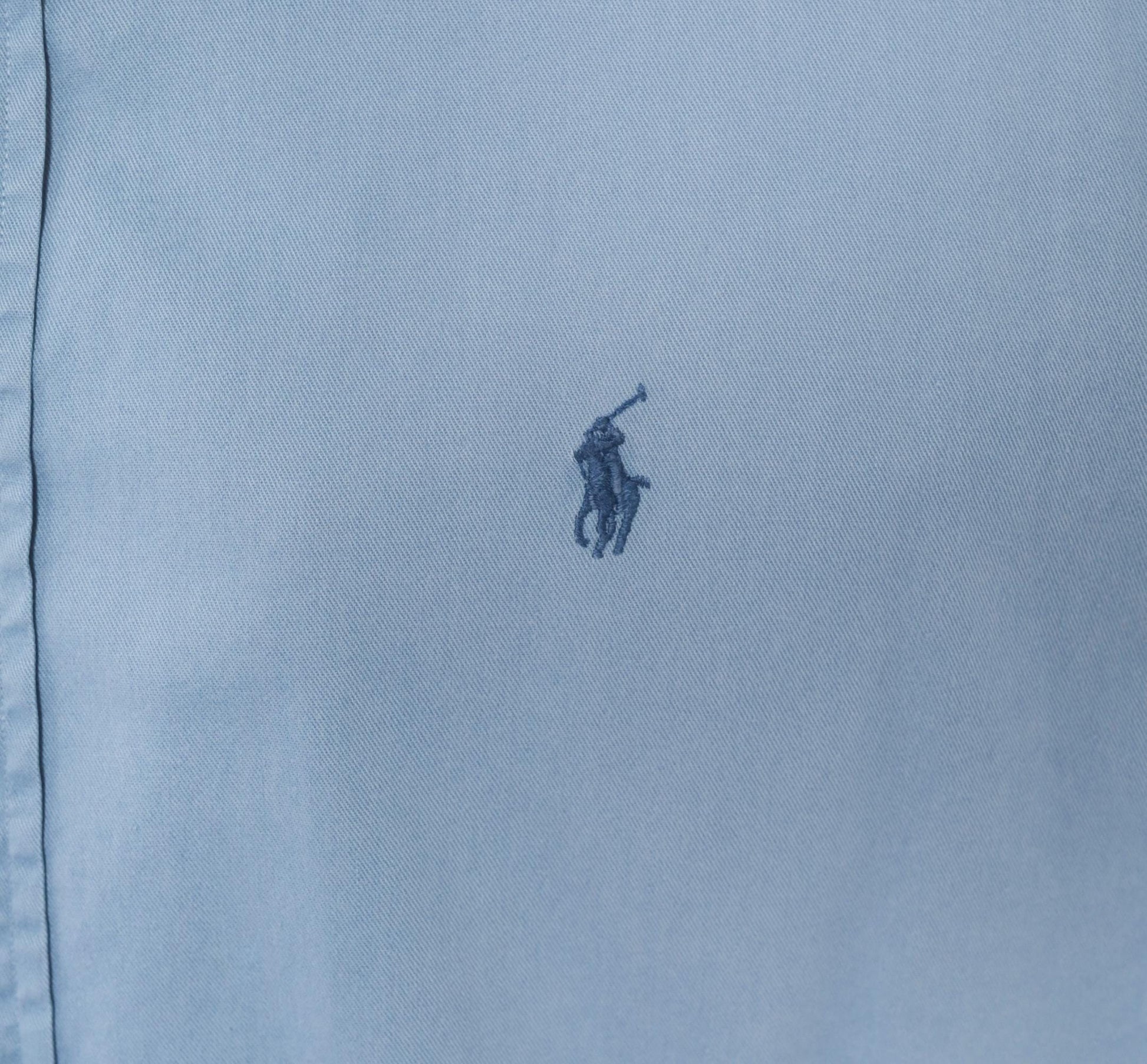 90s Ralph Lauren Powder Blue Cotton Oxford Button-Down Shirt Extra Large XL